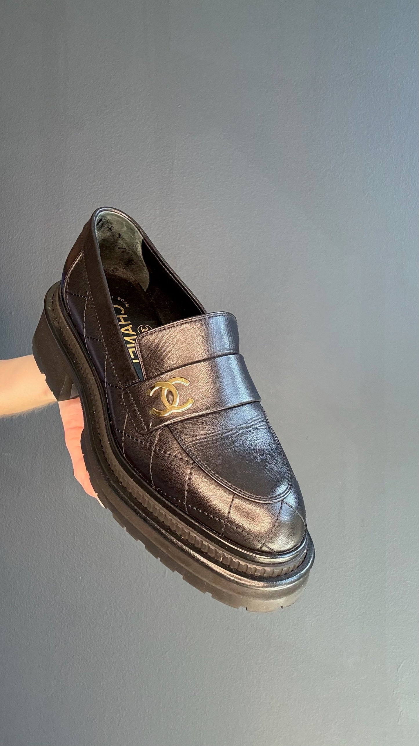 Chanel Black Loafers - 5.5