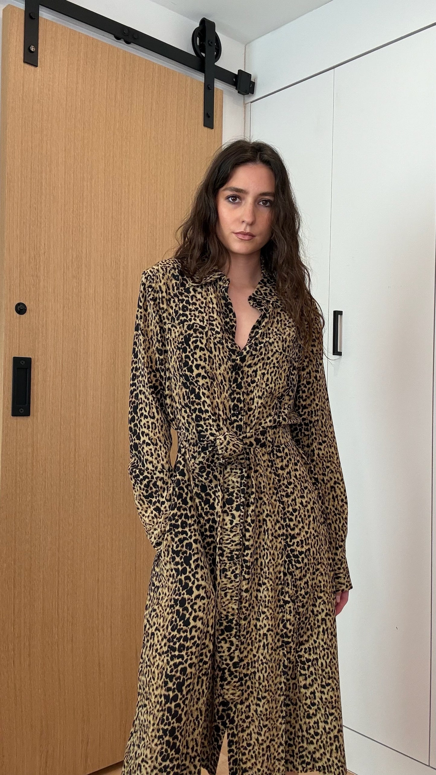 Leopard Long Dress - M