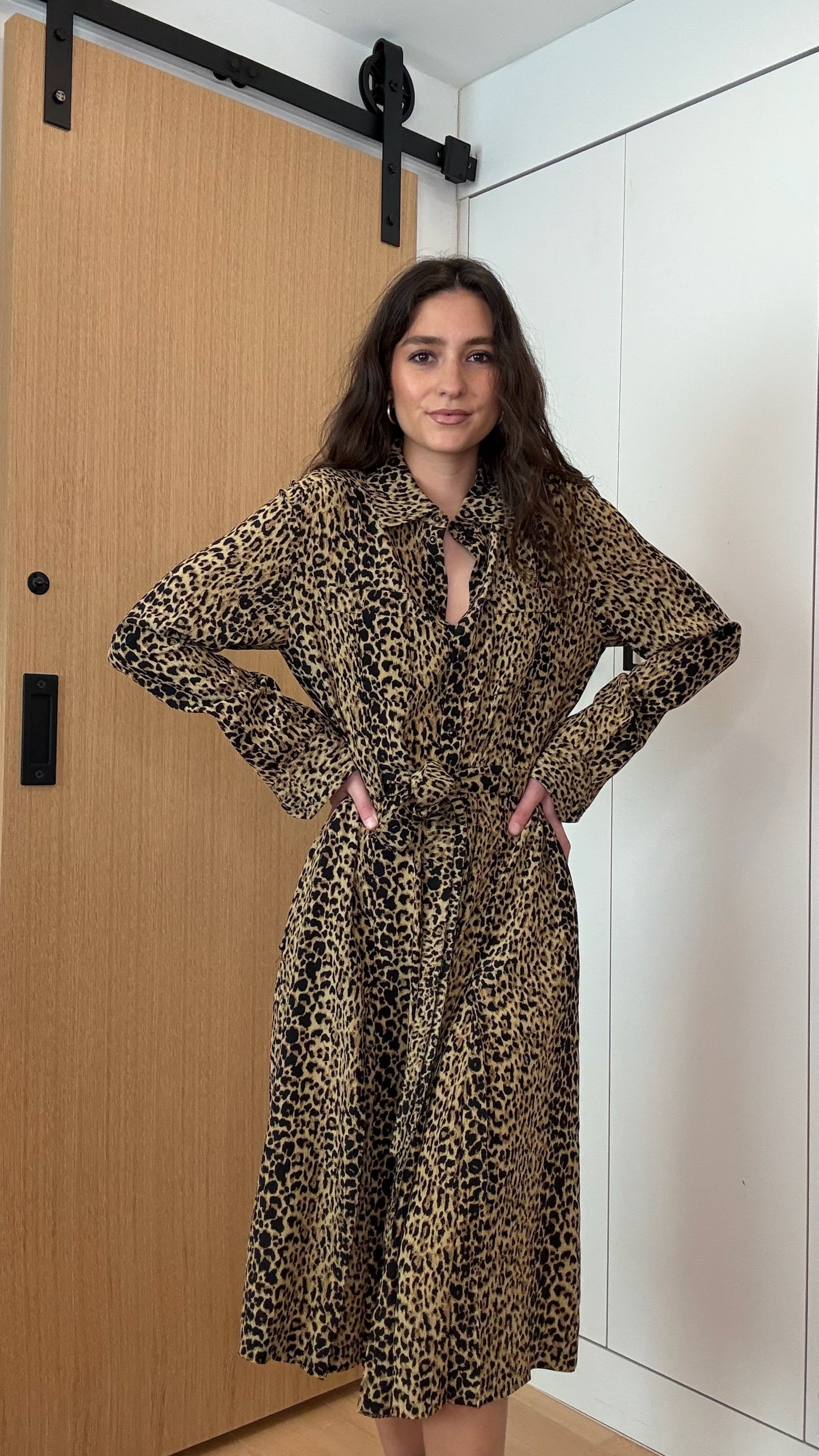 Leopard Long Dress - M