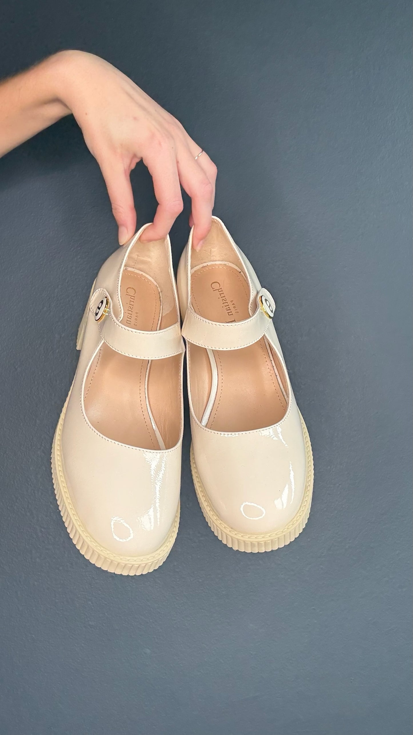 Dior Patent Logo Mary Jane Shoes - 11