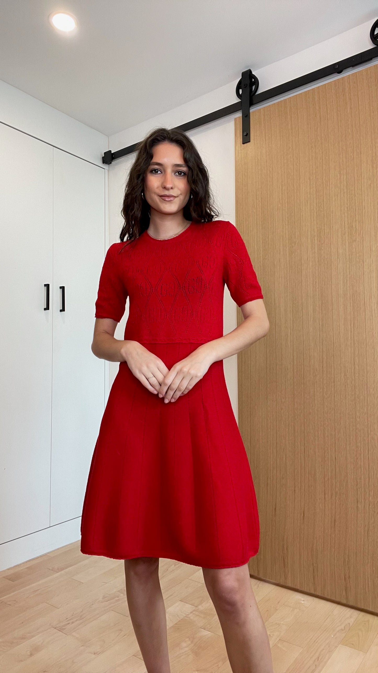 Red Logo Dress - S