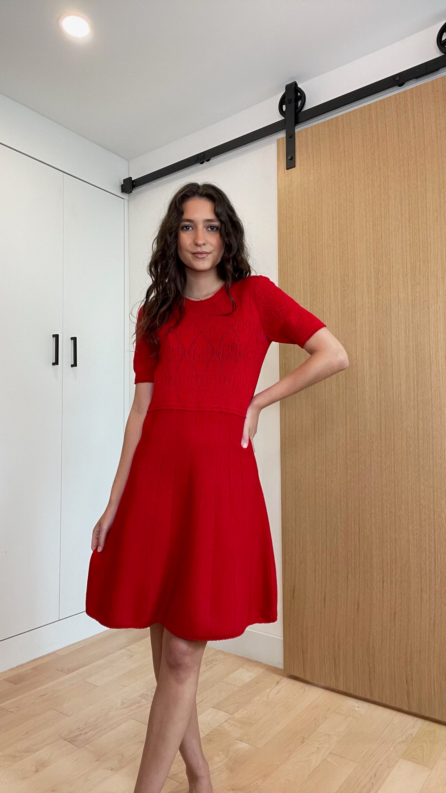 Red Logo Dress - S