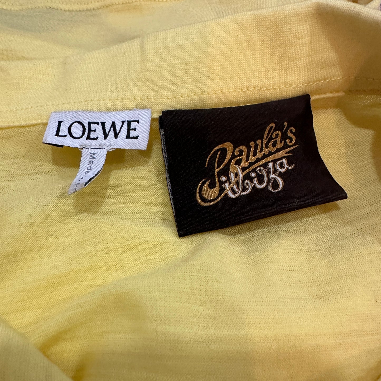 Yellow Oversized Cropped Polo - XS