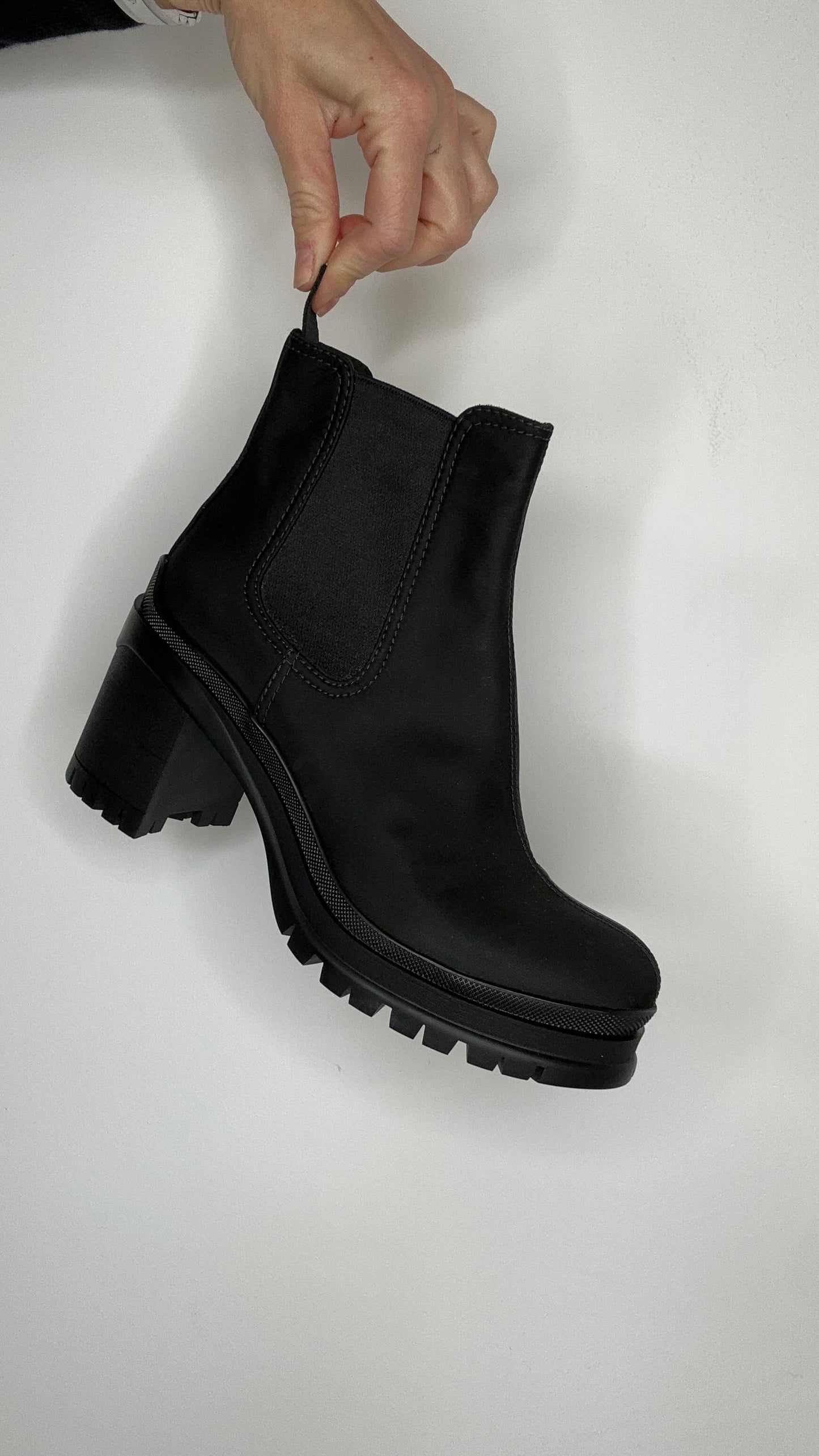 Black Nylon Boots - 8.5