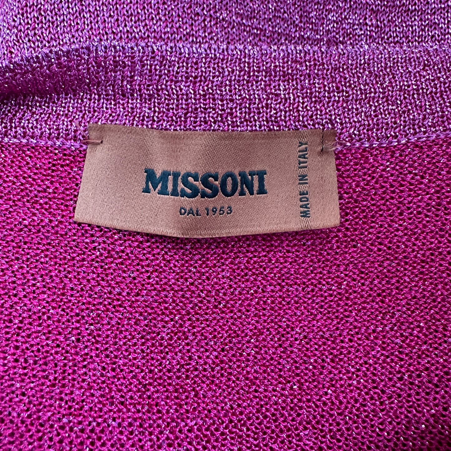 Deep Pink Metallic Top - S