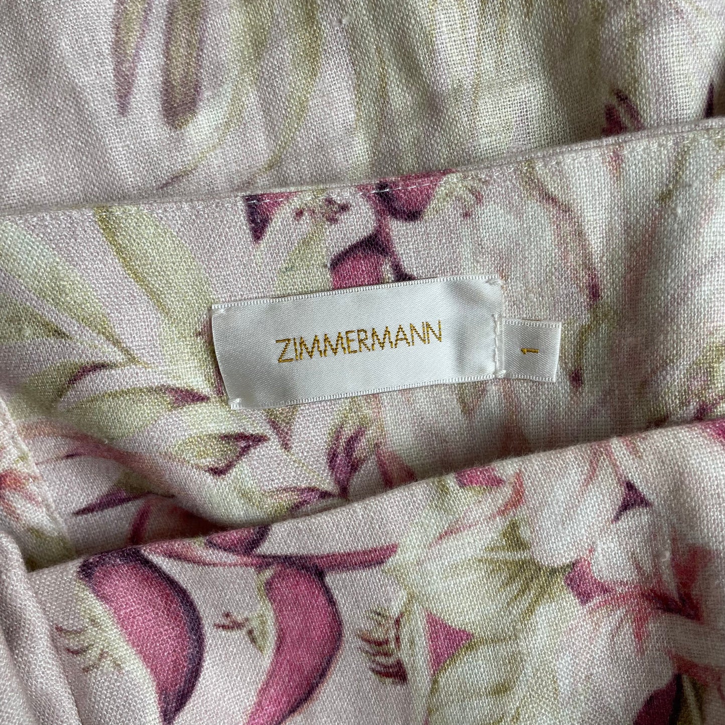 Linen Floral Side Knot Dress - 1