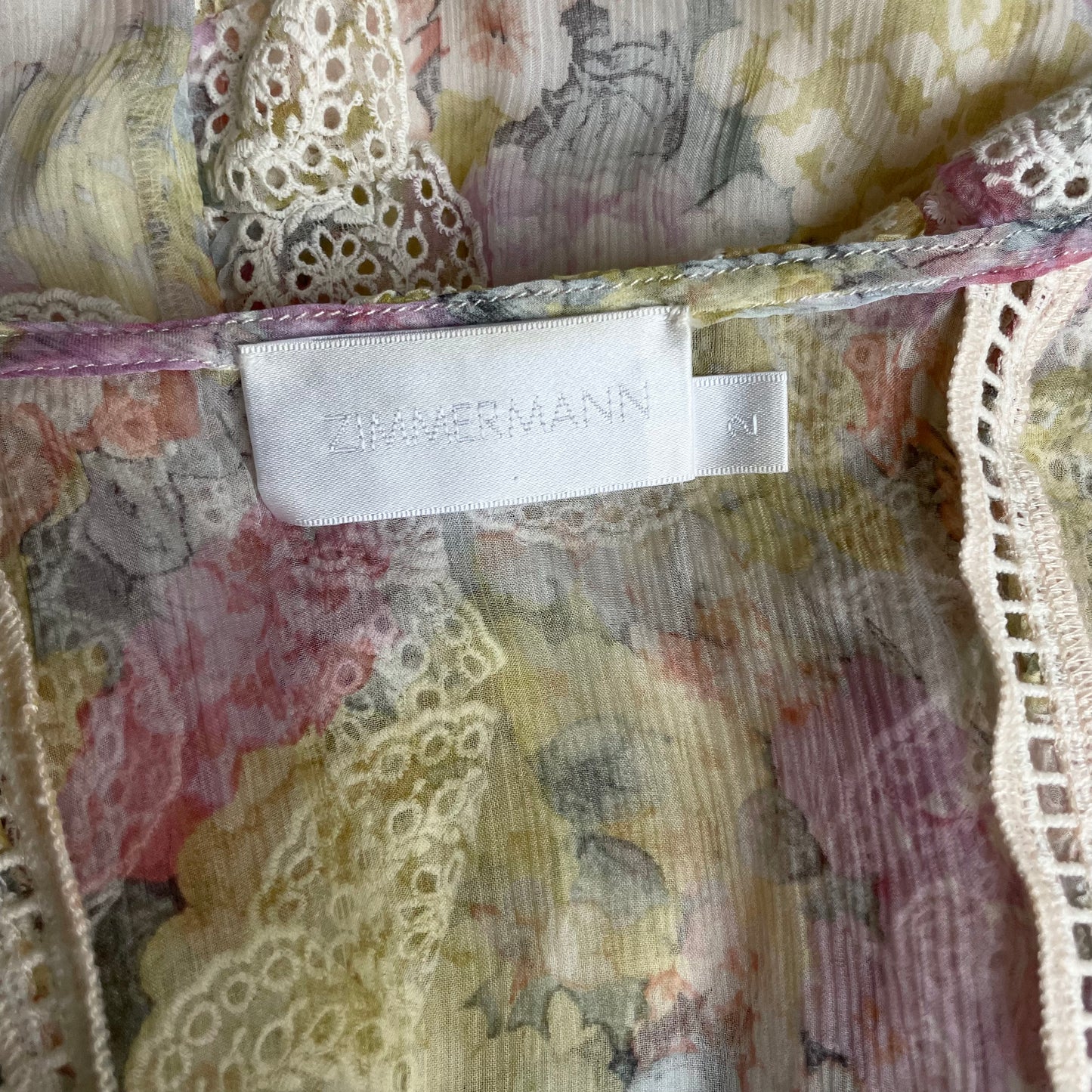 Floral & Lace Silk Dress - 2