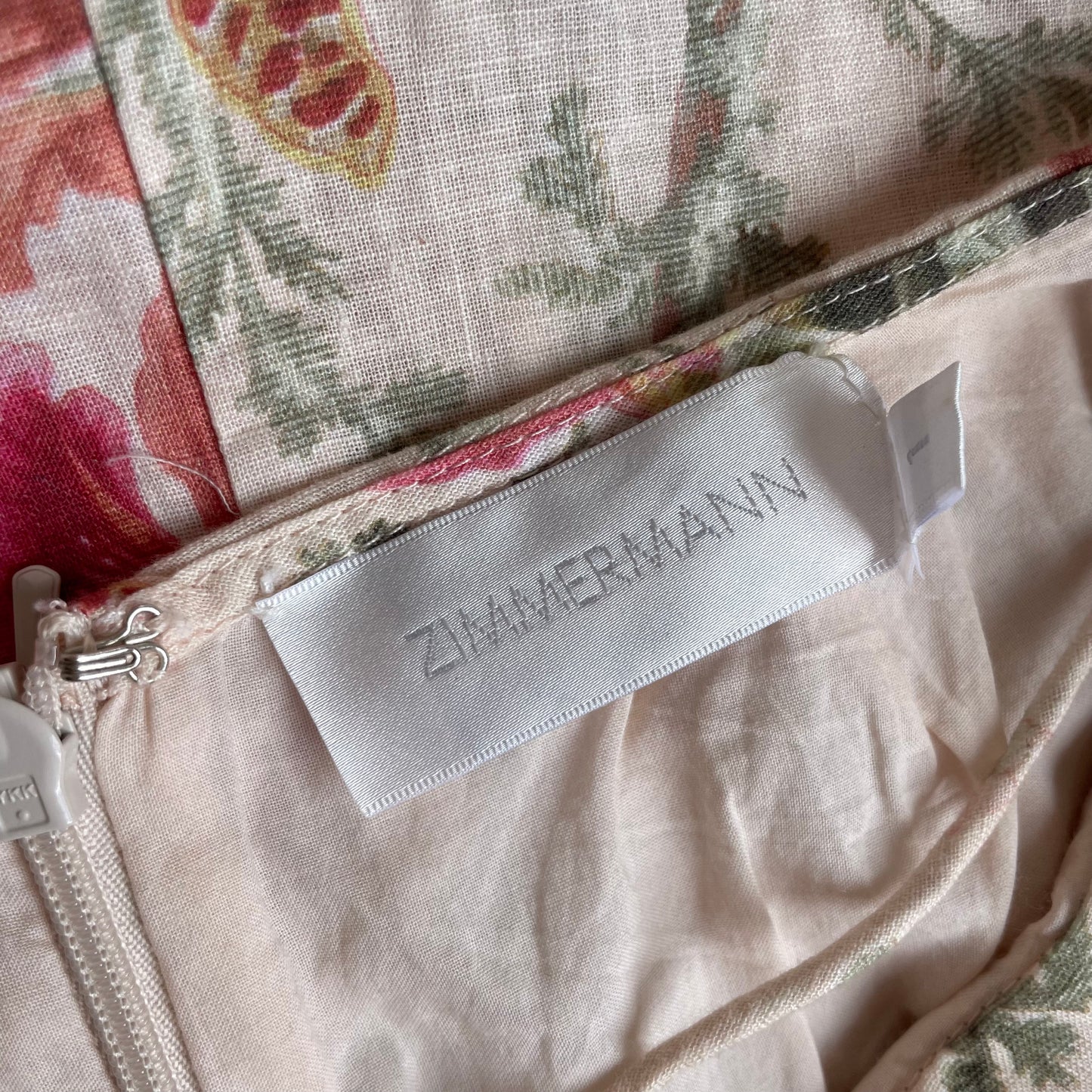 Linen Floral Maxi Dress - 1