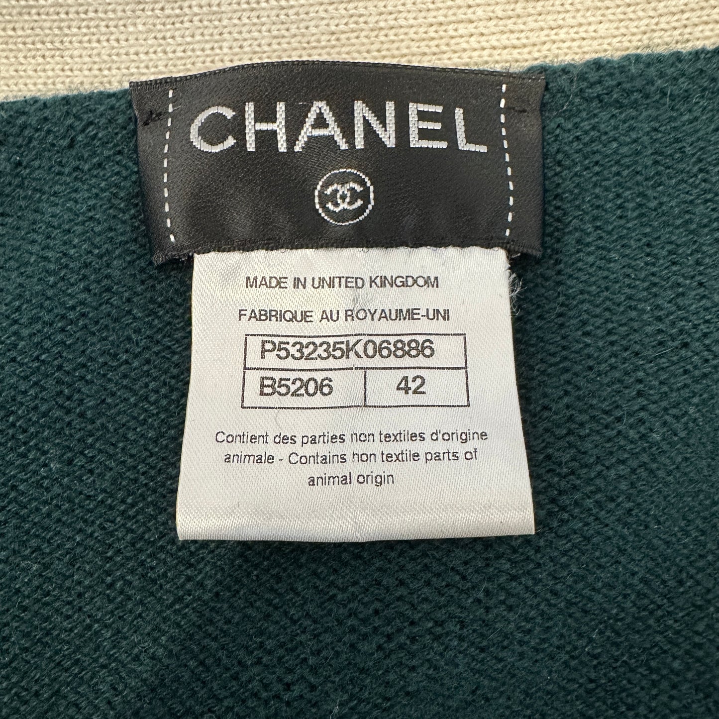 Green Cashmere Cardigan - L