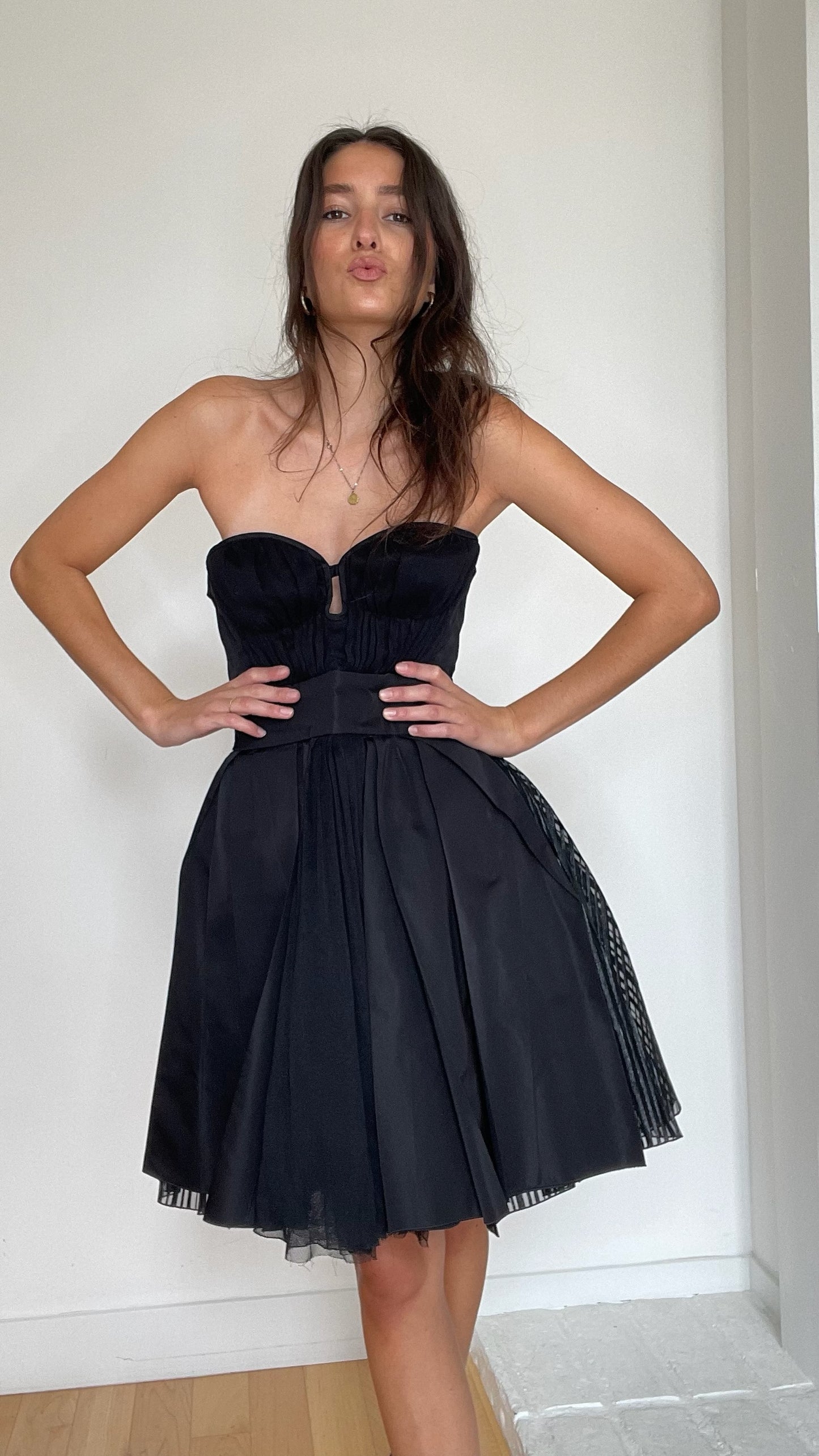 Black Bustier Dress - S