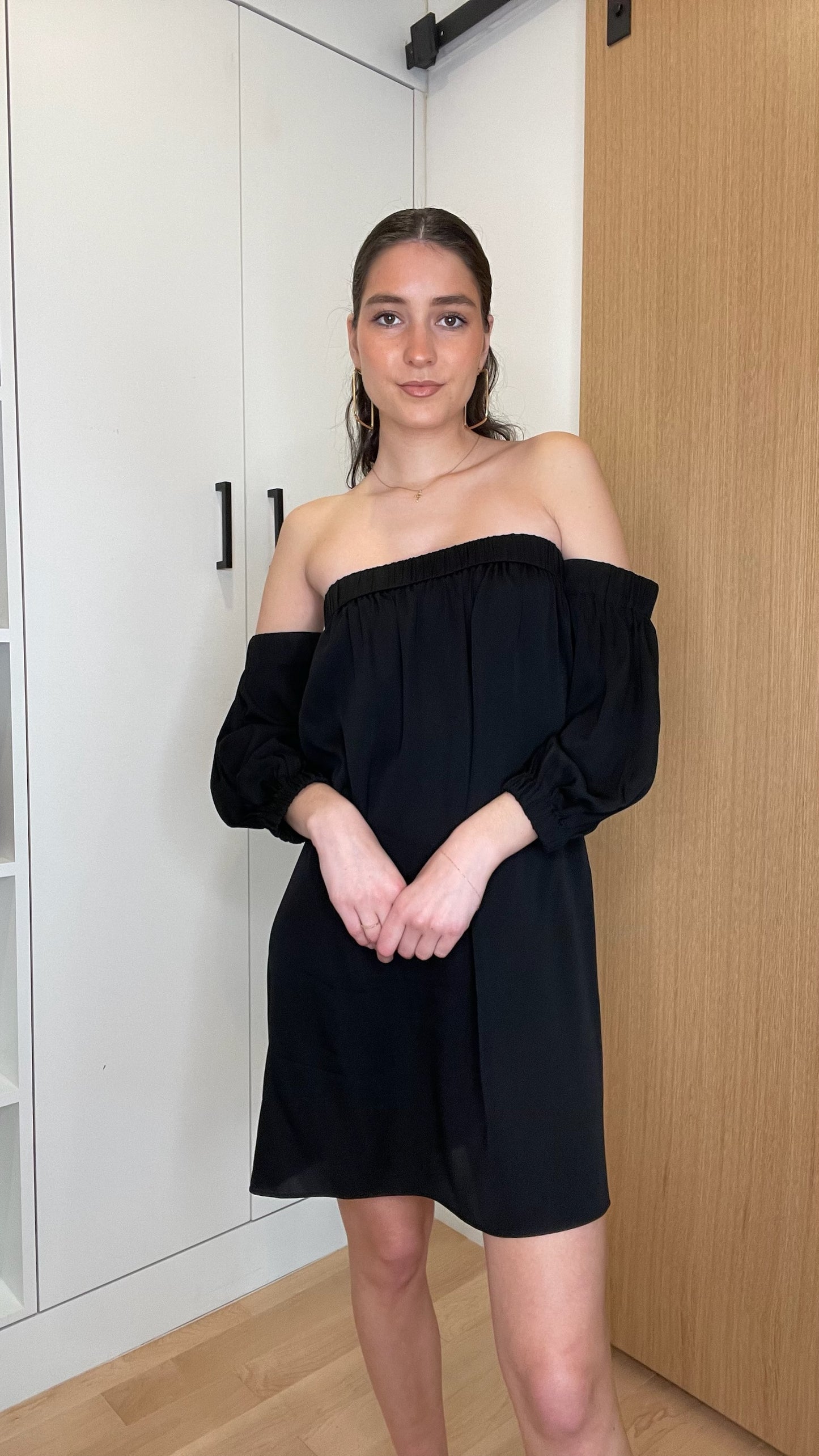 Black Off-Shoulder Dress - S