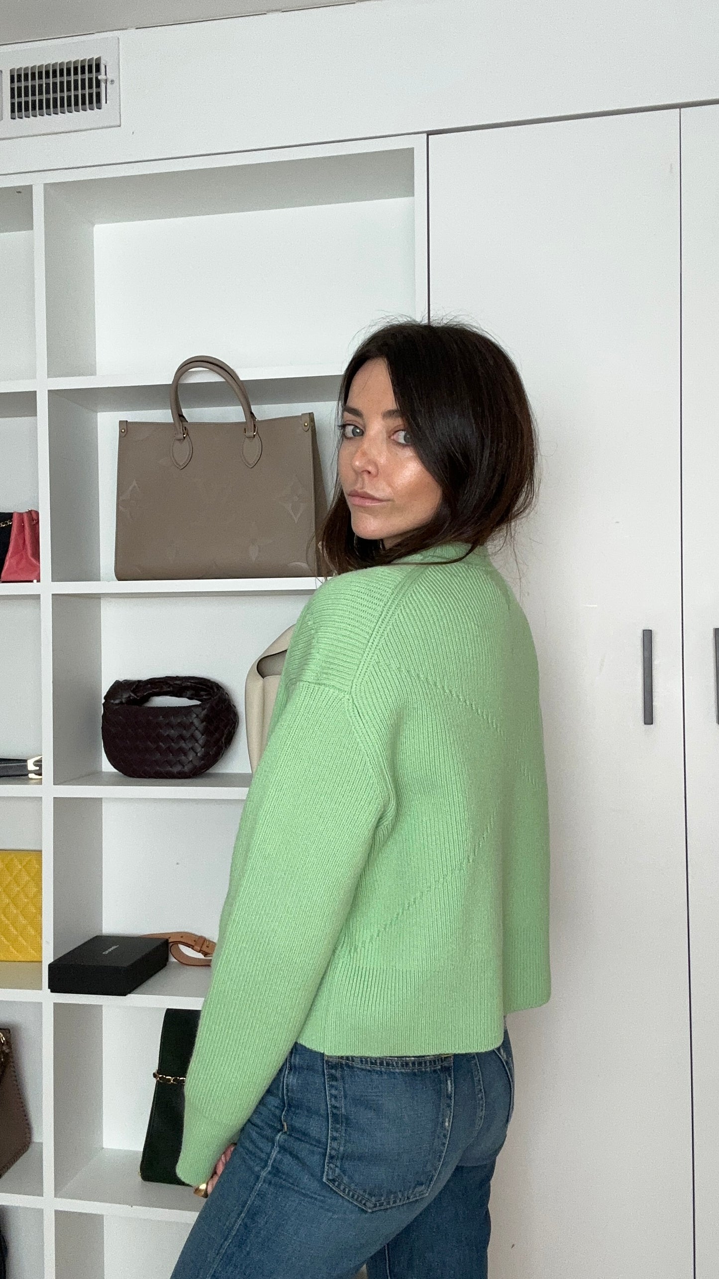 Green Cashmere Sweater - S/L