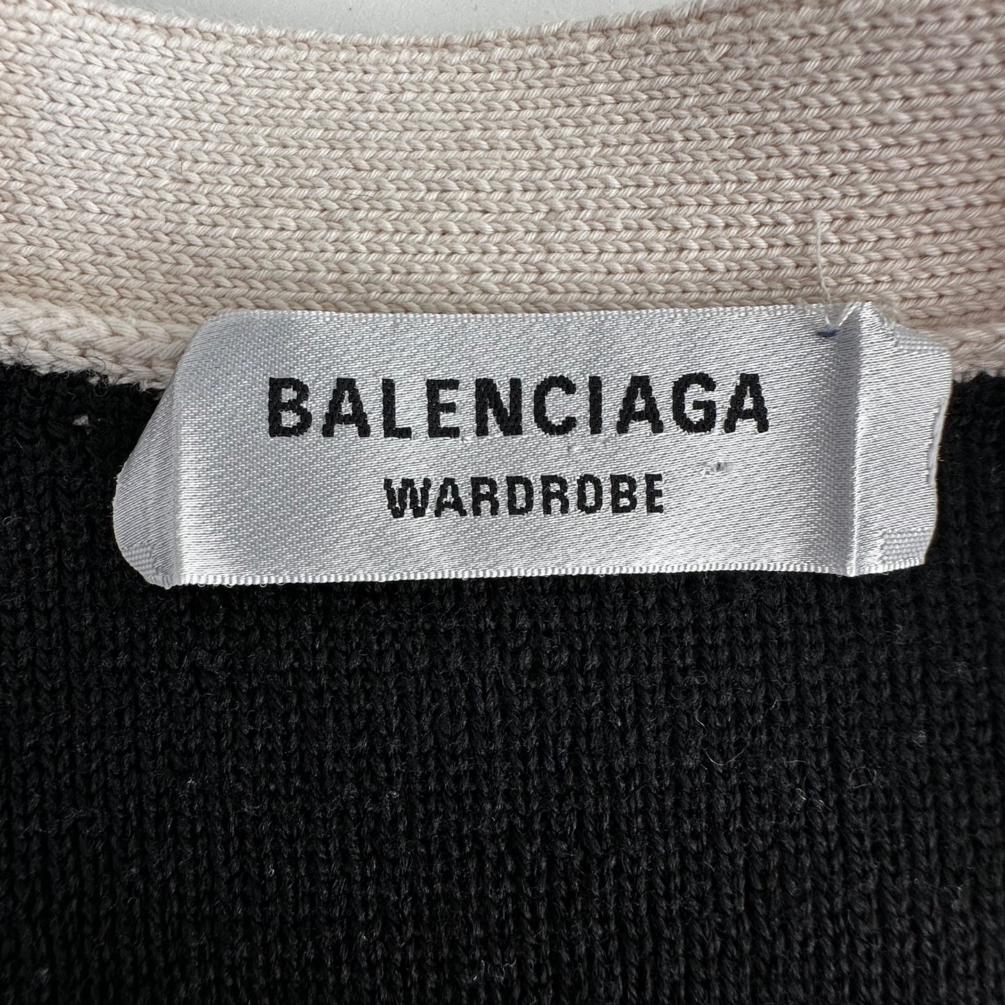 Cream & Black Logo Cardigan - XS