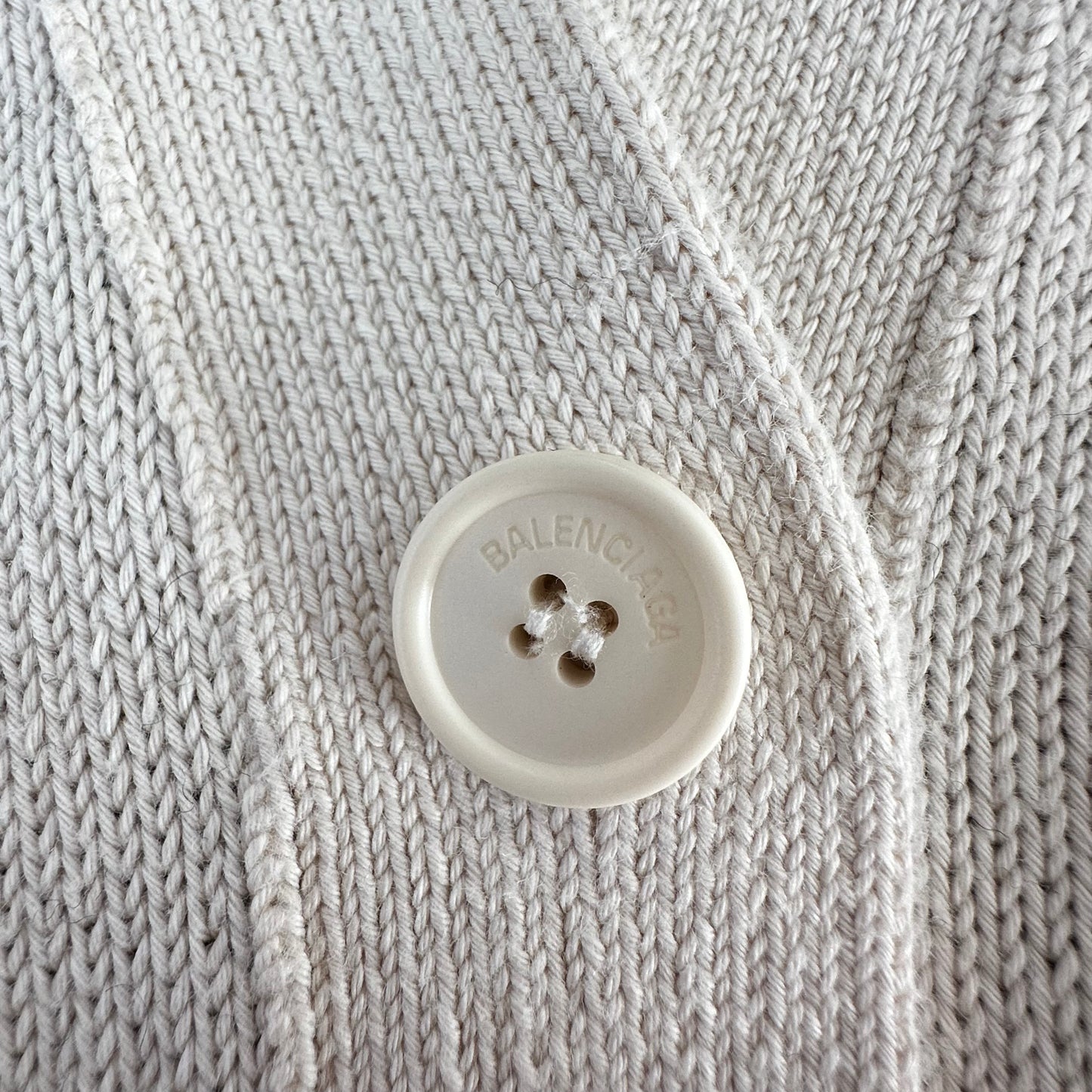 Cream & Black Logo Cardigan - XS