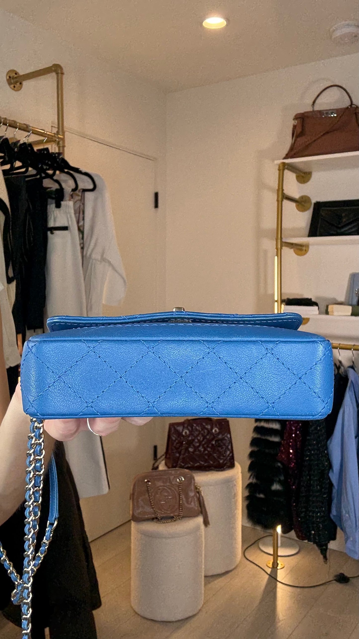 Chanel Blue Mini Flap Crossbody