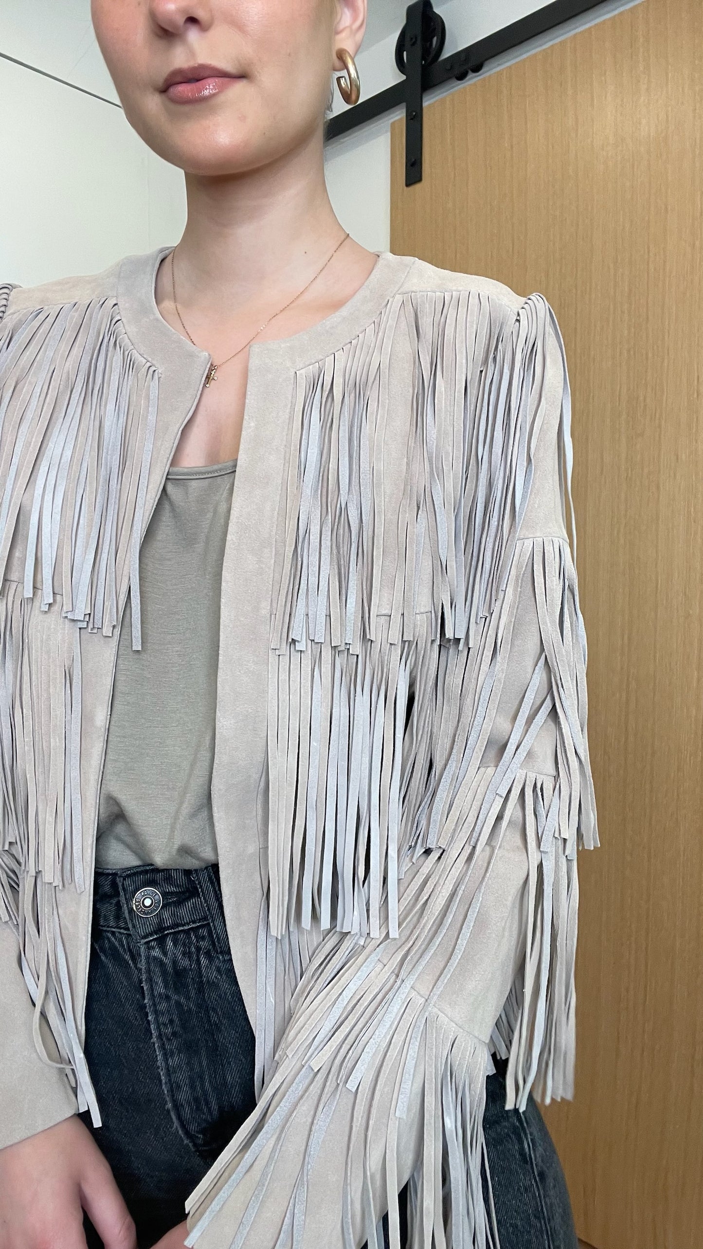 Fringe Suede Jacket - P