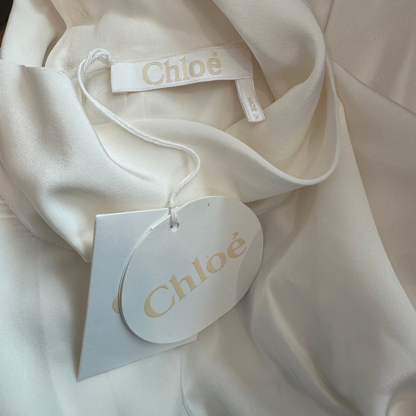 Ivory Silk Blouse - XL