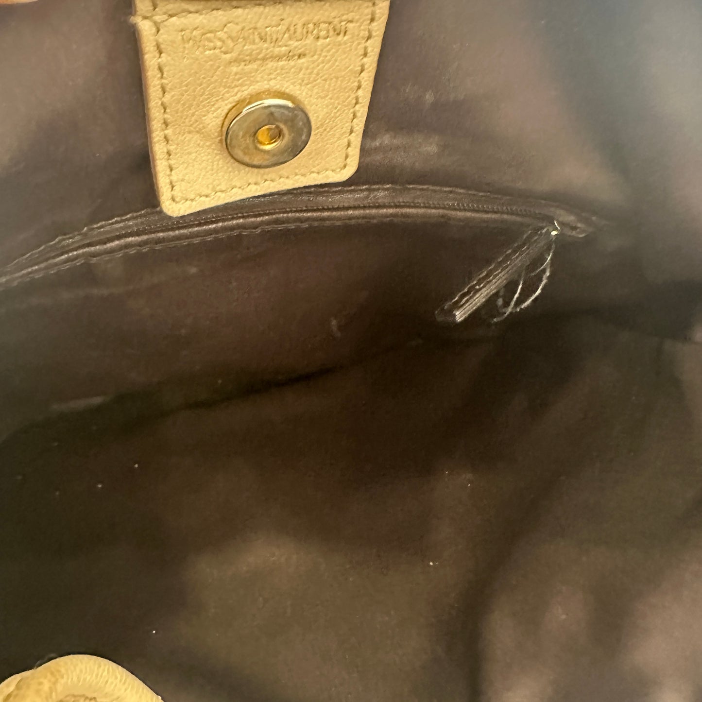 Vintage Cream Hobo Bag