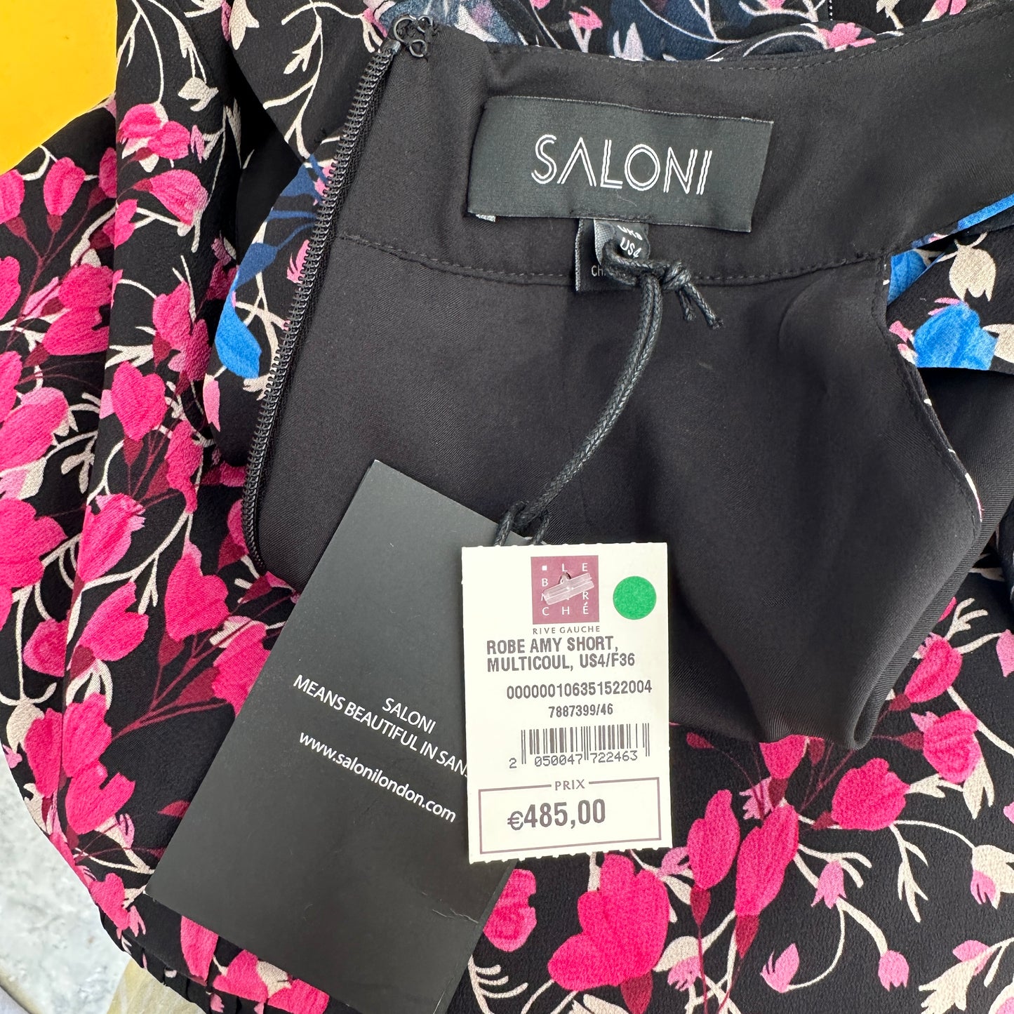 Black Floral Dress - S