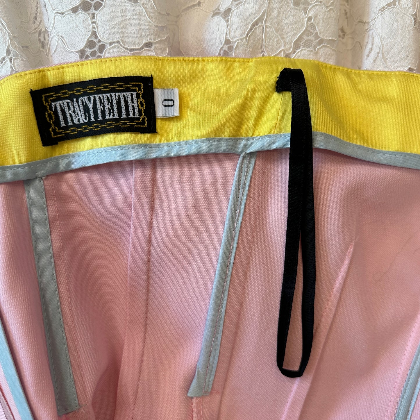 Pink Corset Gown w/Lace - 0