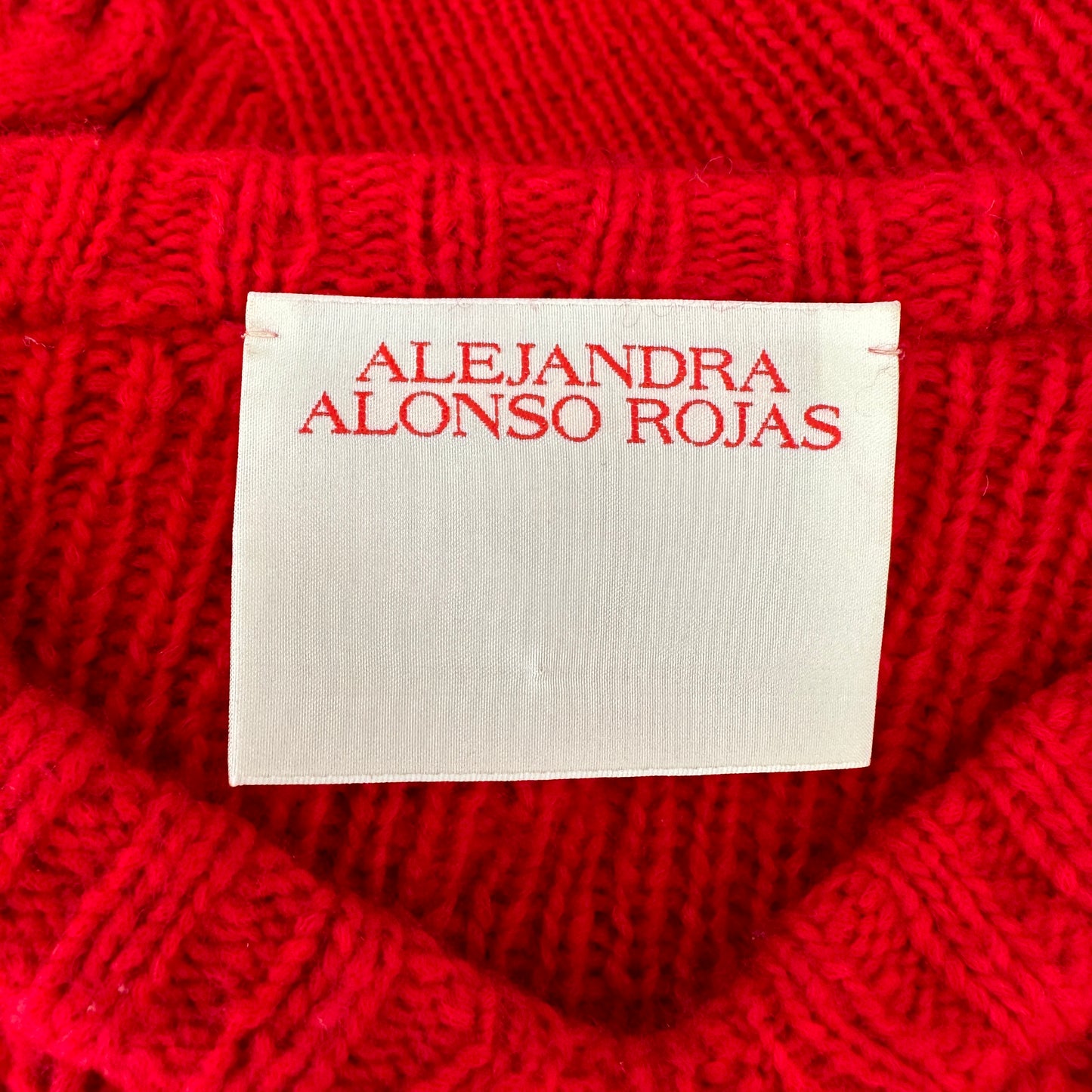 Red Asymmetrical Sweater - S