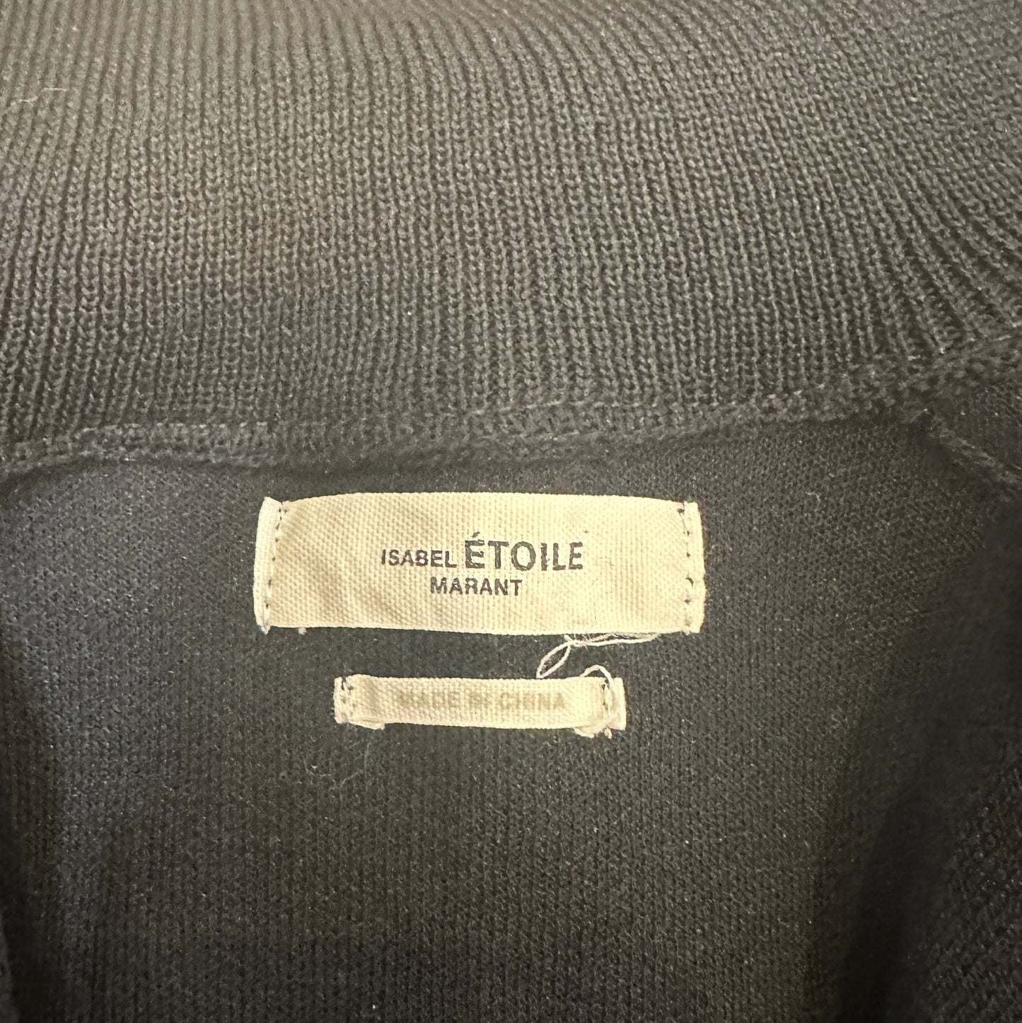 Black Zip Sweater - S