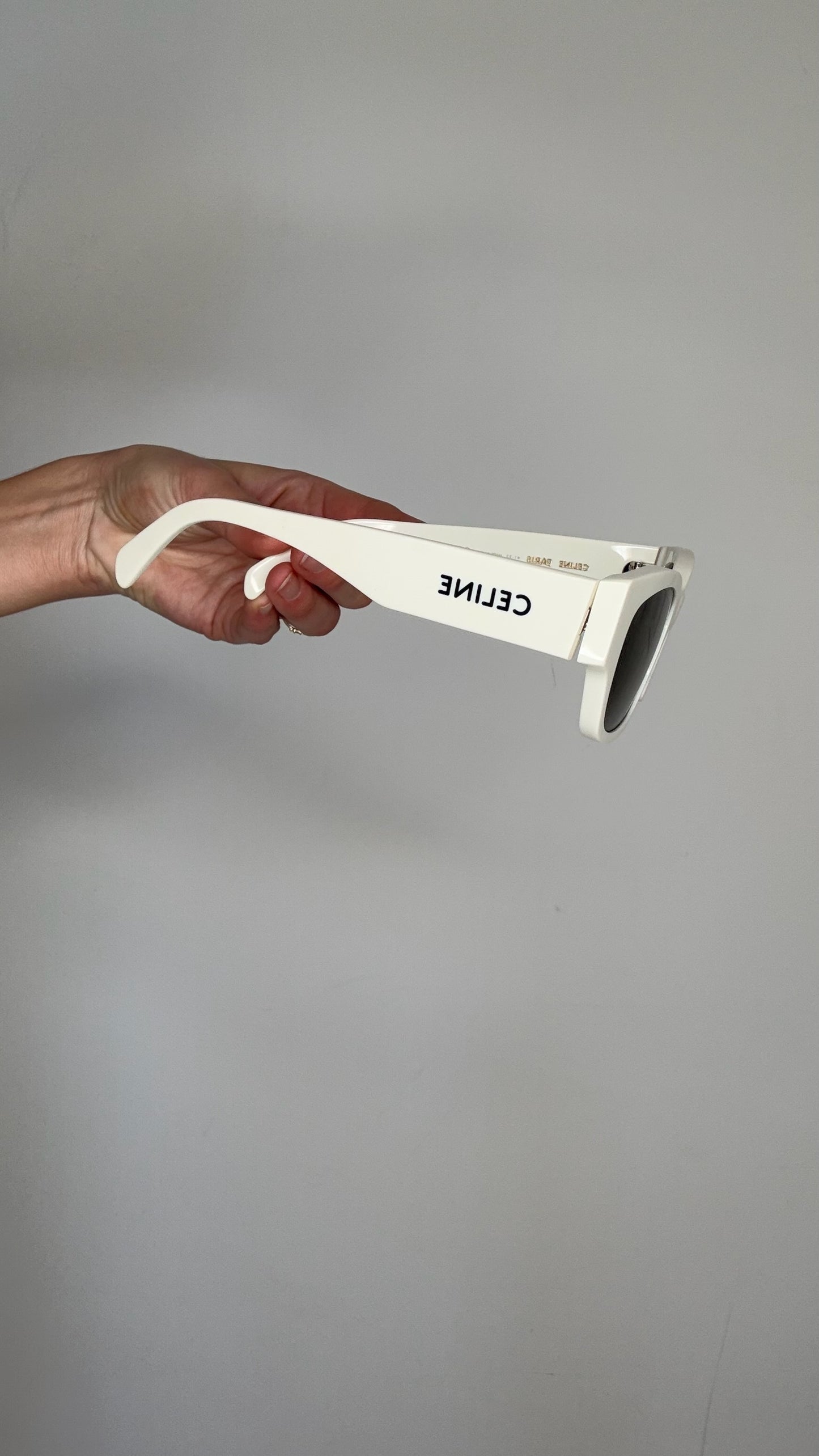 White Logo Sunglasses