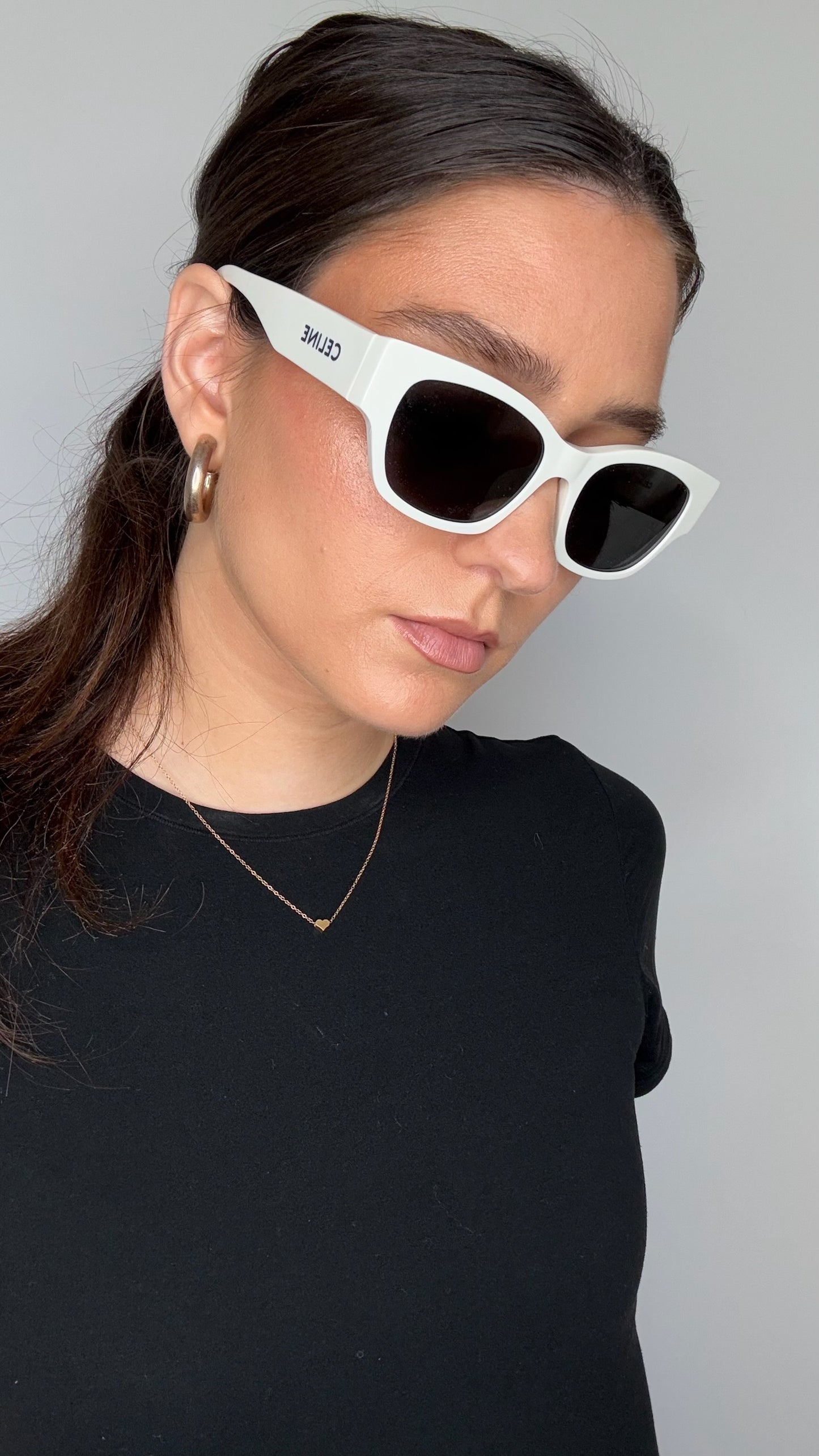 White Logo Sunglasses