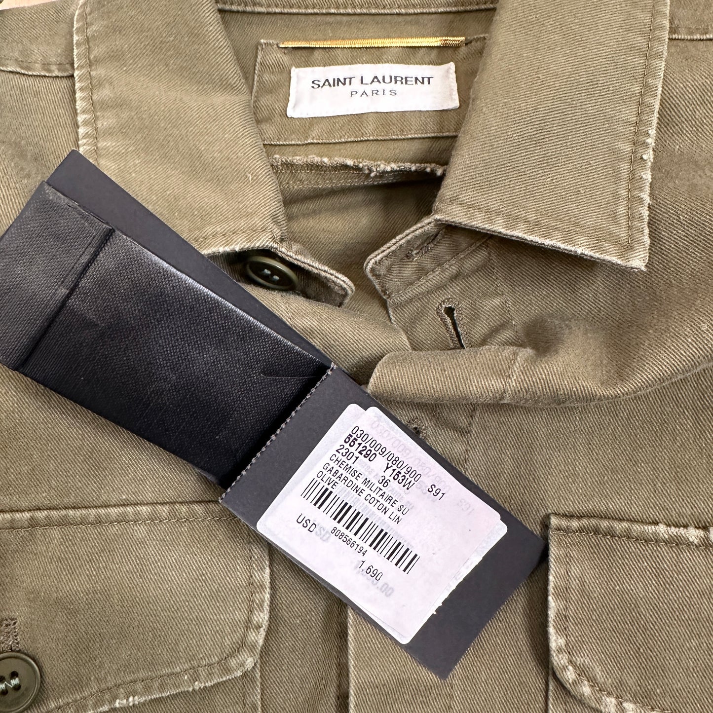 Kaki Logo Utility Jacket - XS