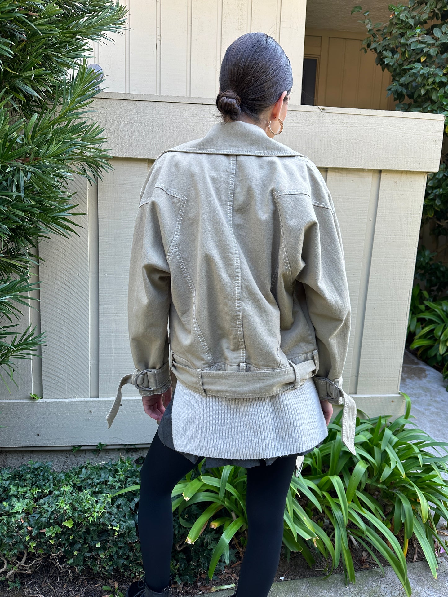 Beige Cotton Jacket - S
