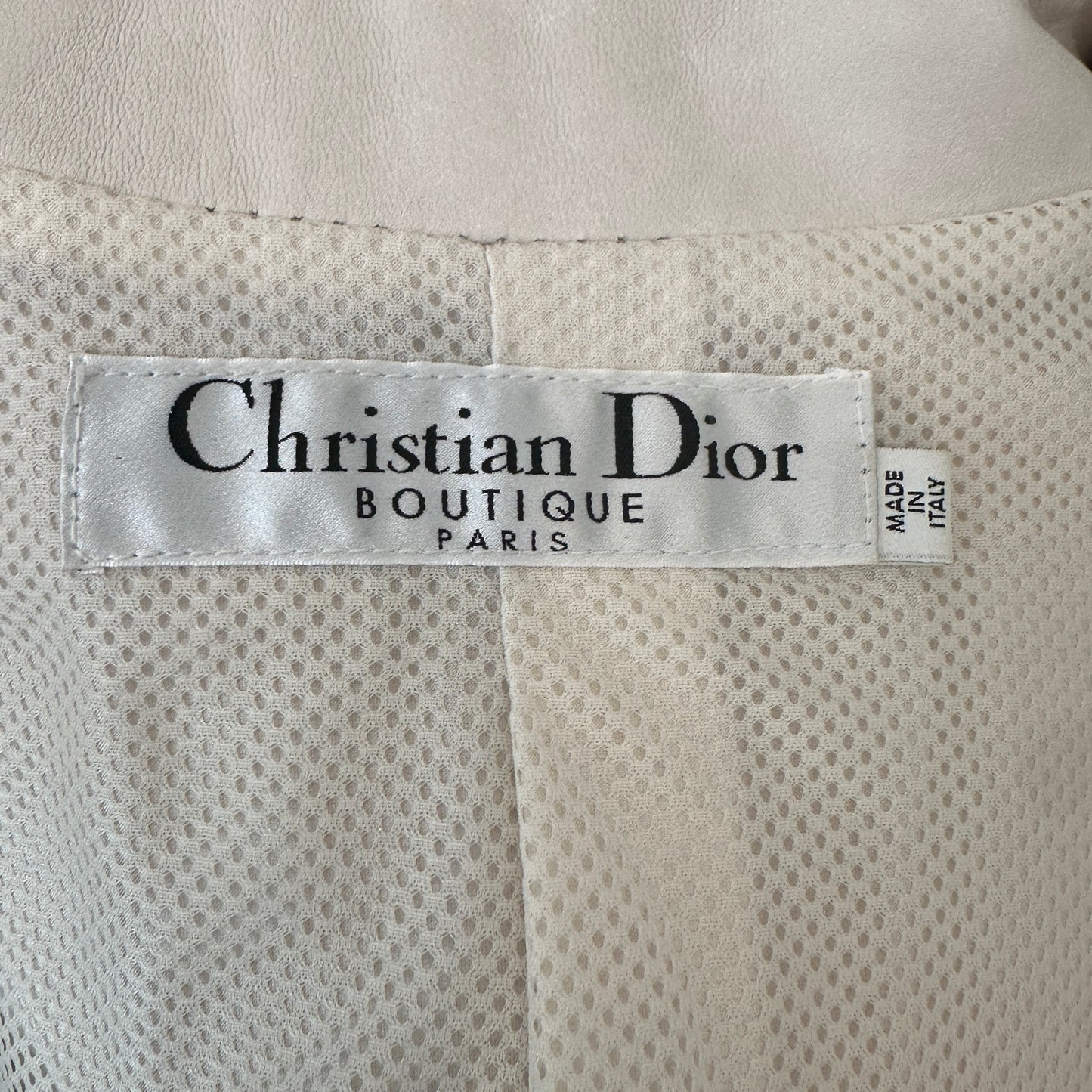White Leather Jacket - M