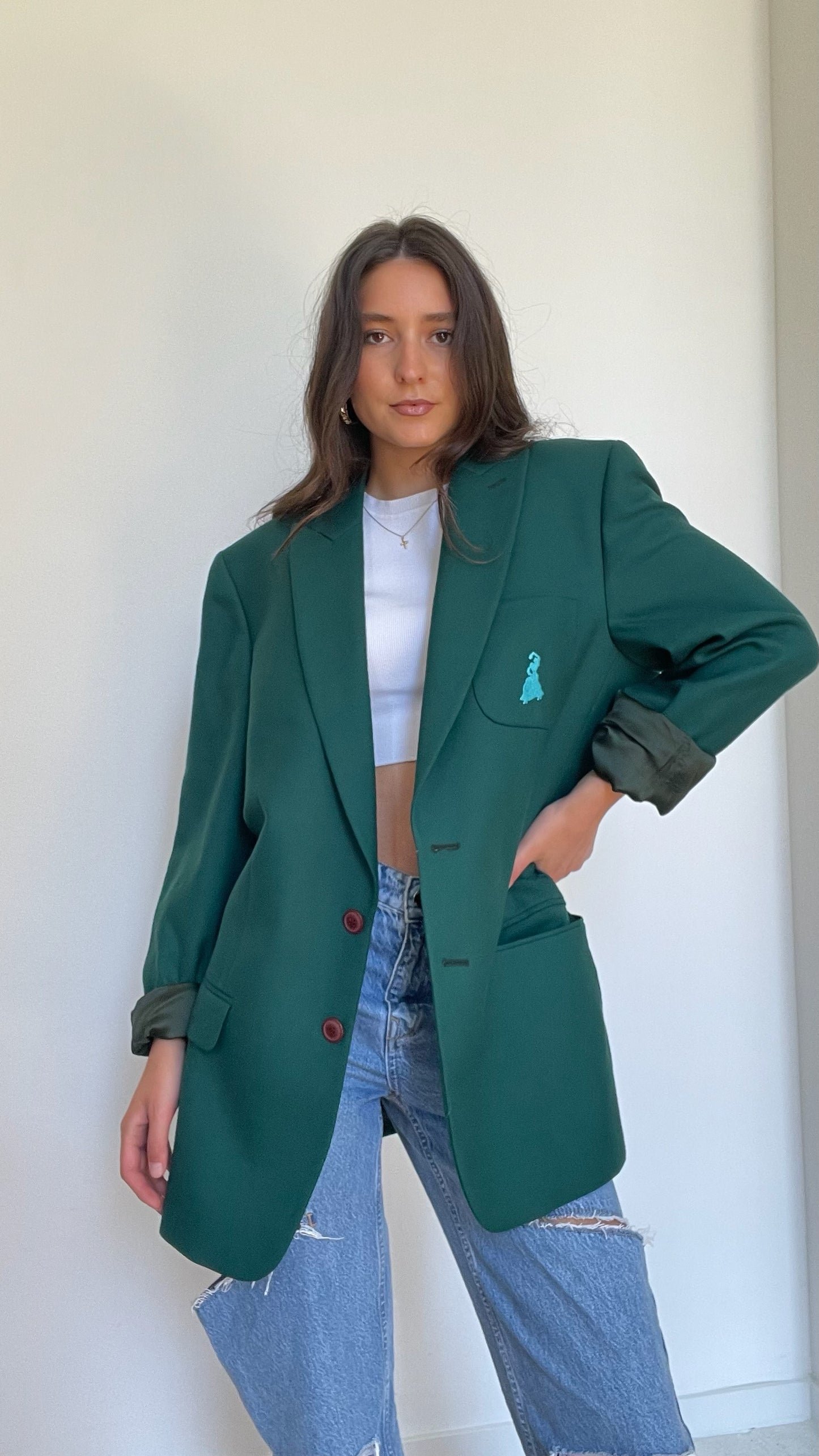 Green Vintage Blazer - S