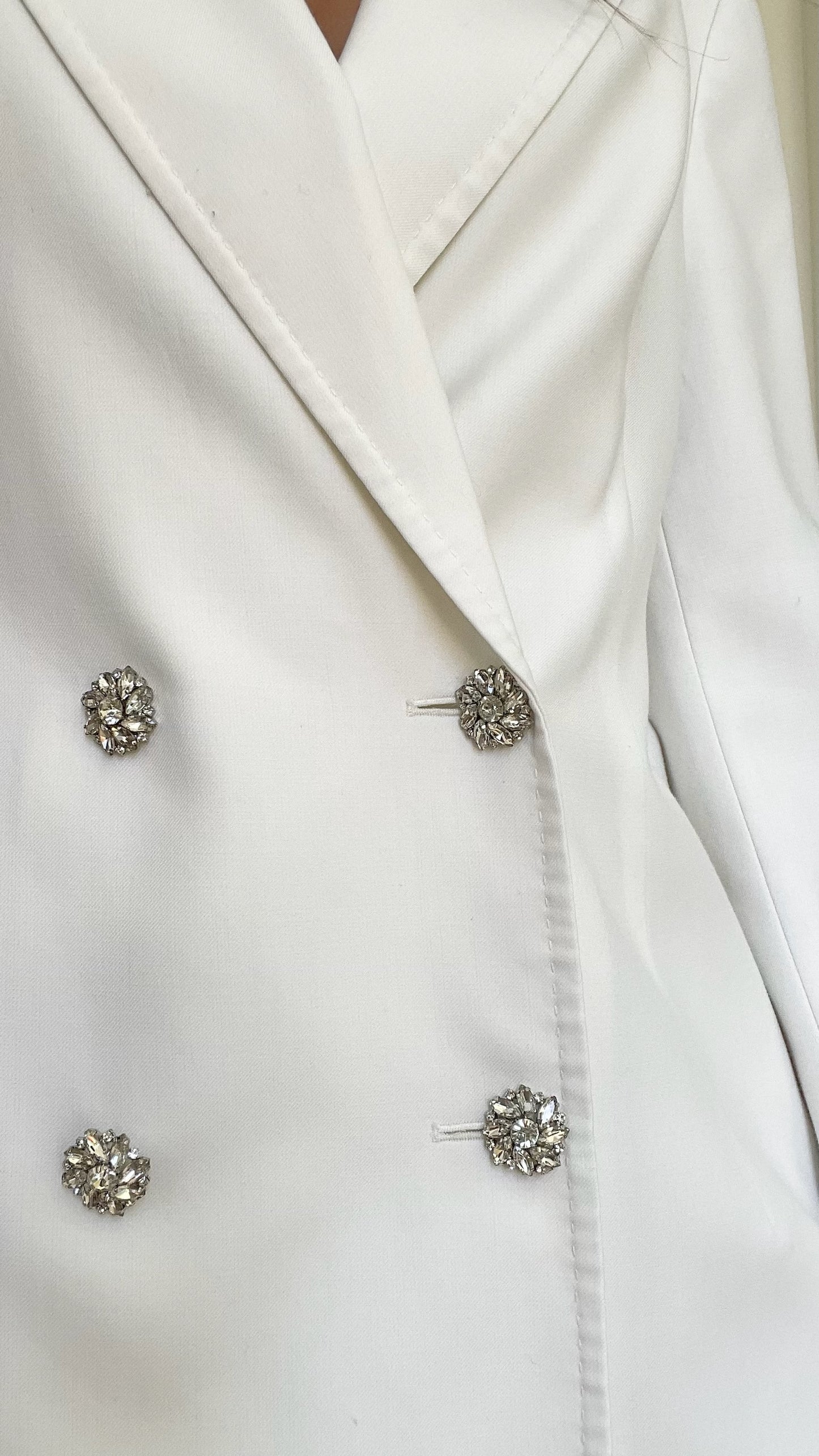 White Blazer w/Crystals - 6