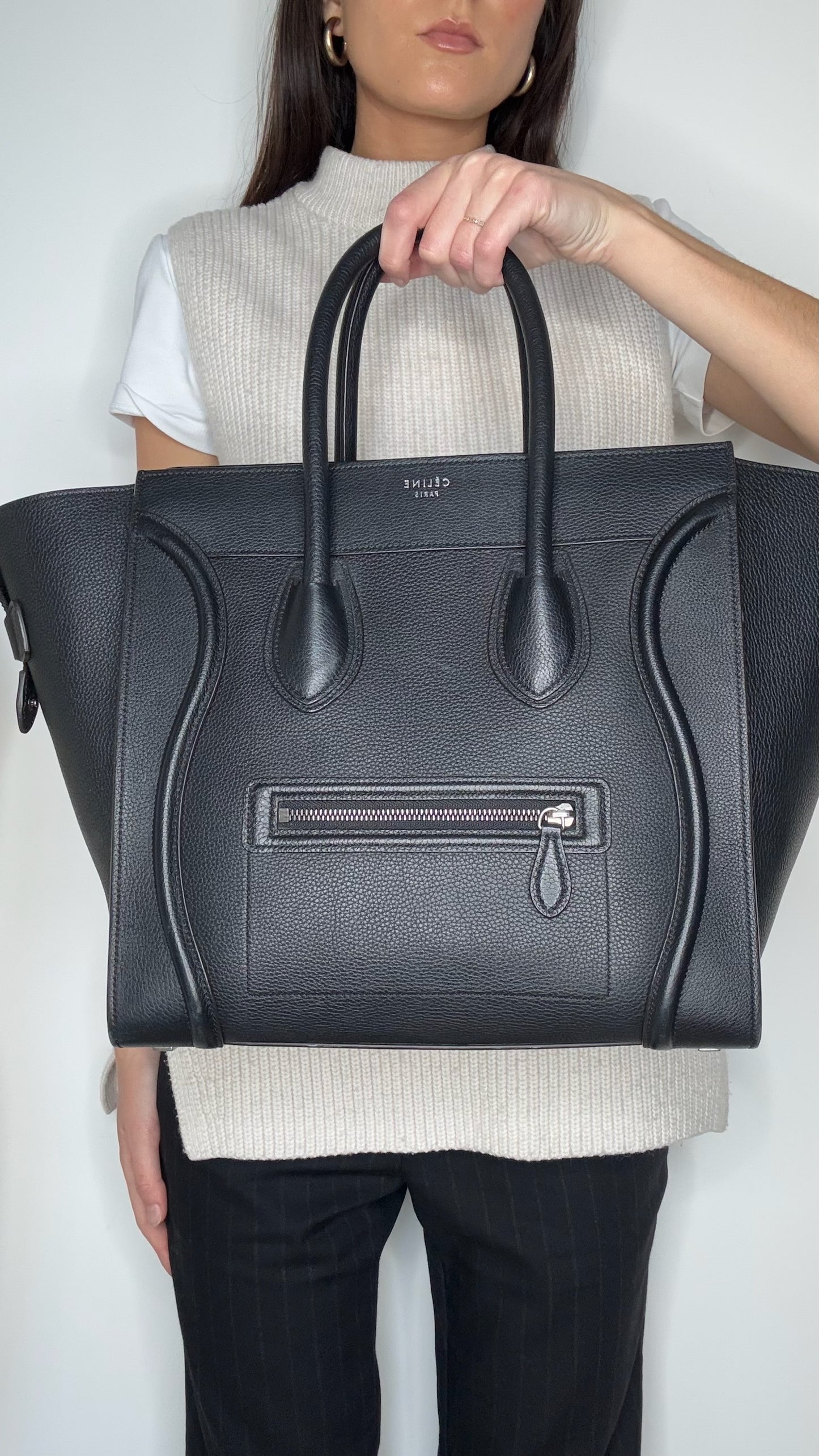 Black Mini Luggage Tote