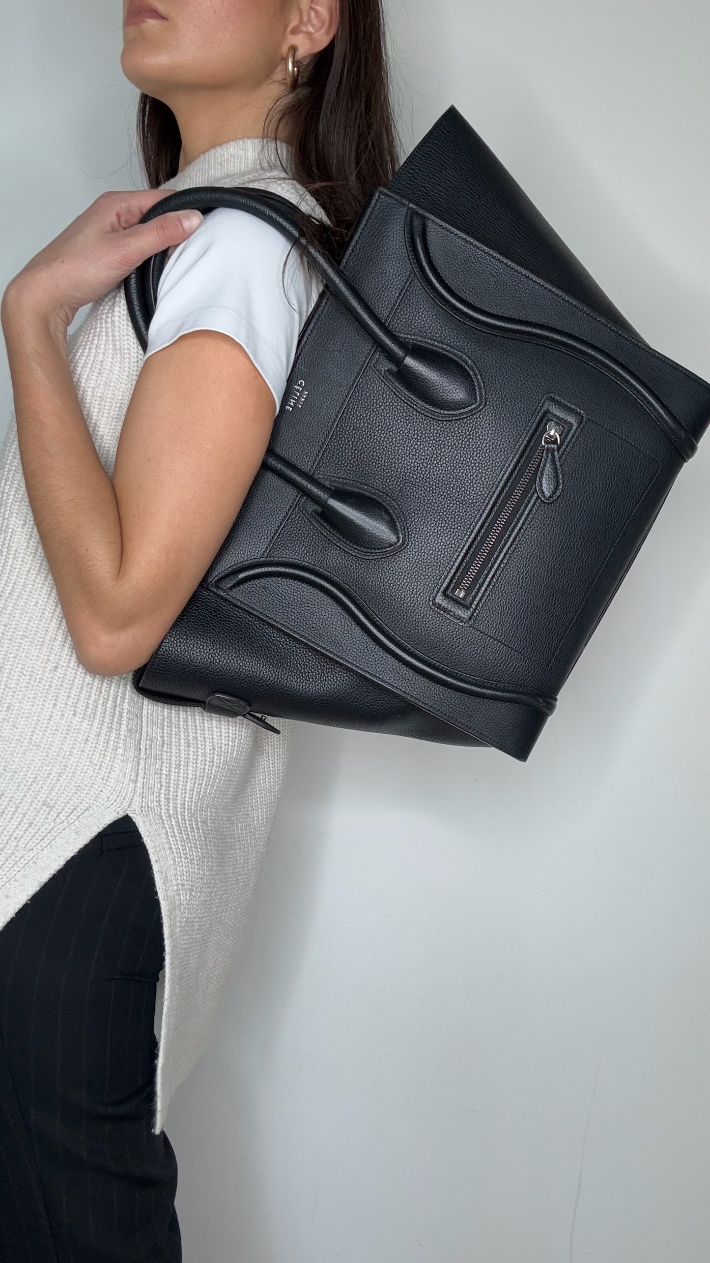Black Mini Luggage Tote