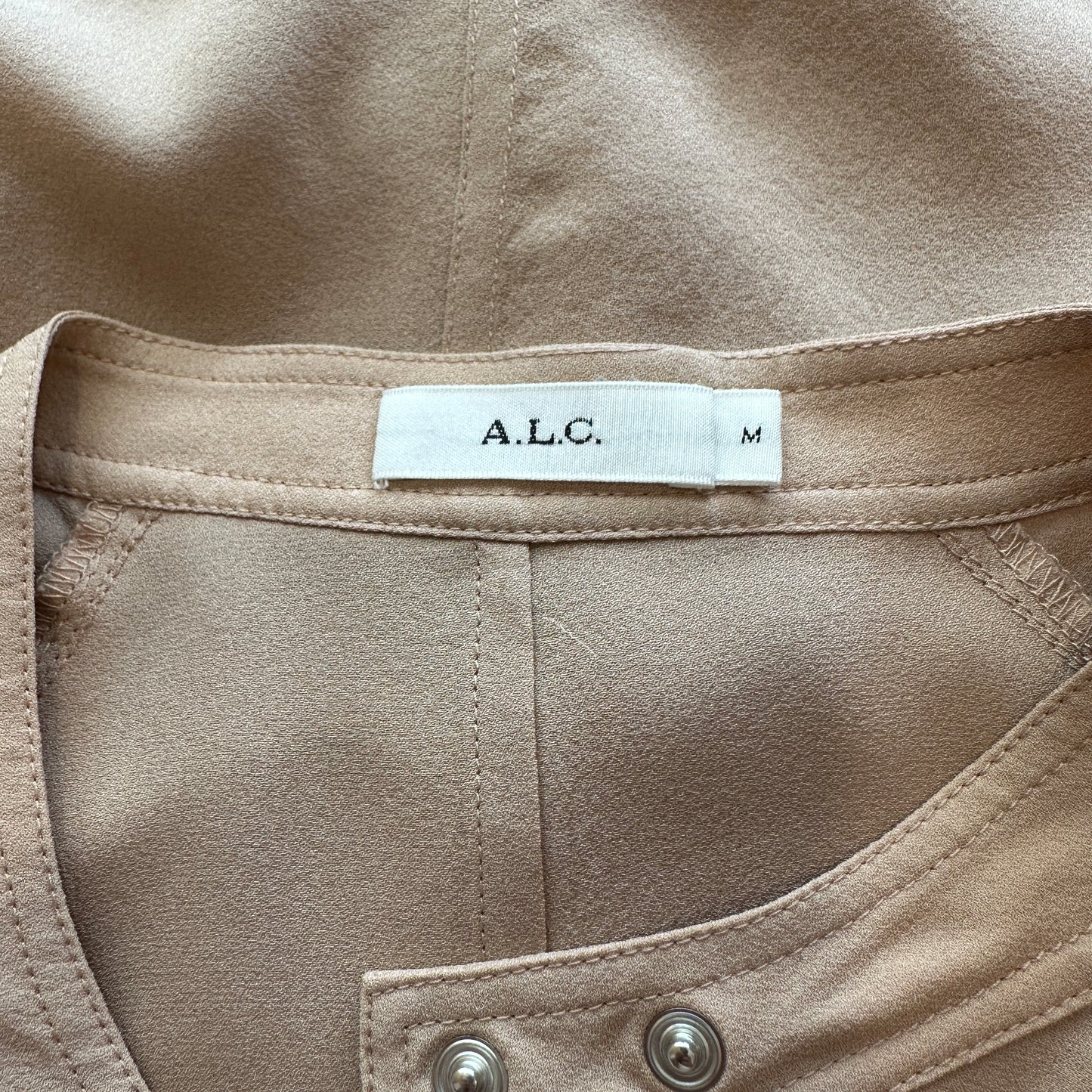 Beige Silk Shirt - M