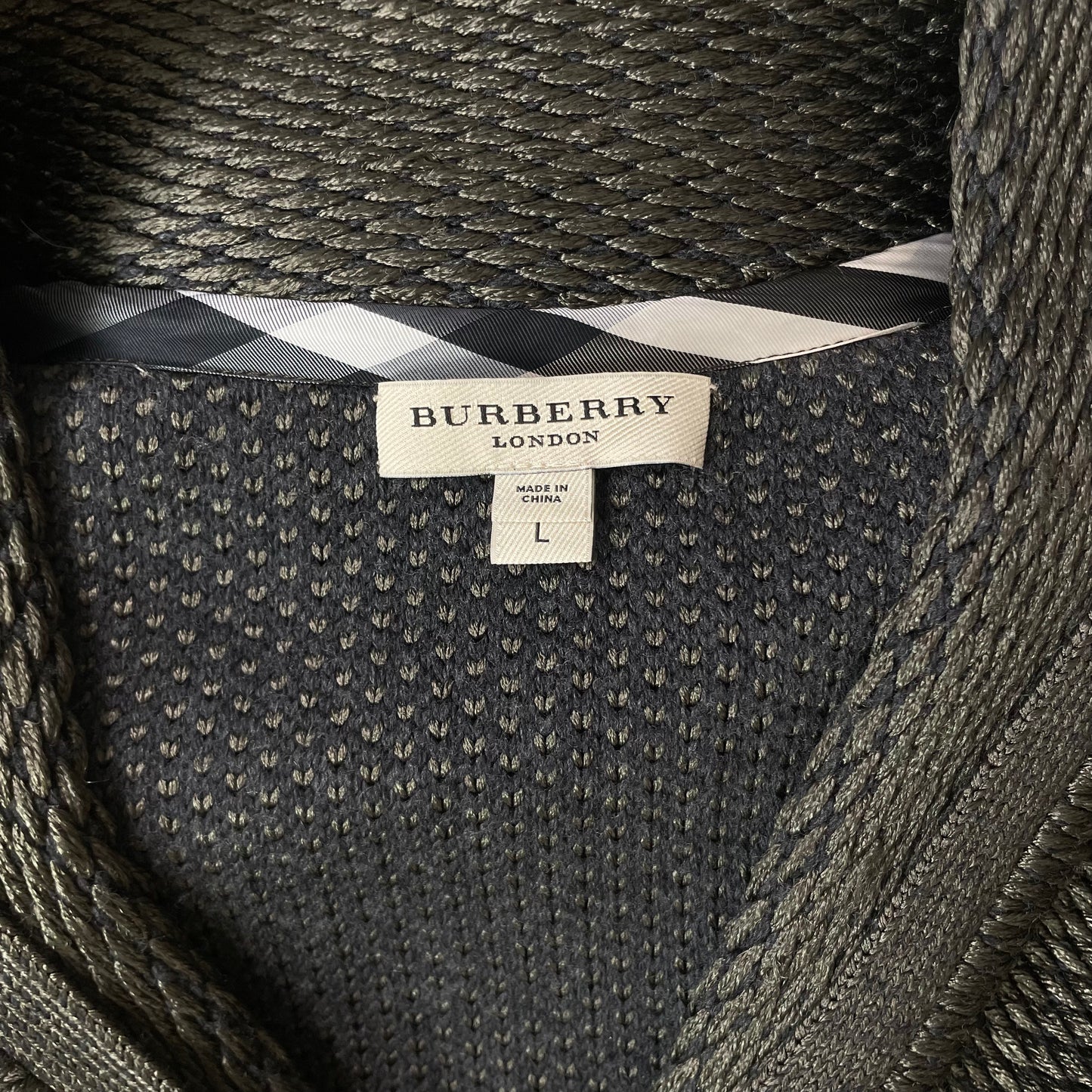 Metallic Green Knit Cardigan - L