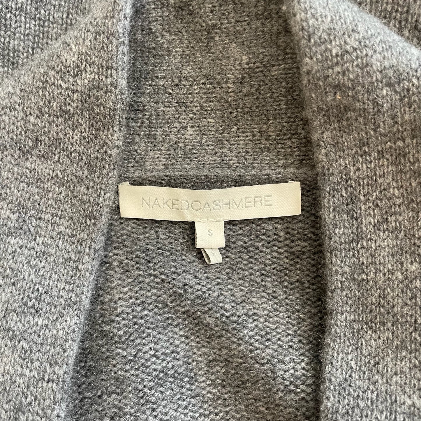 Grey Oversized Cashmere Duster - S