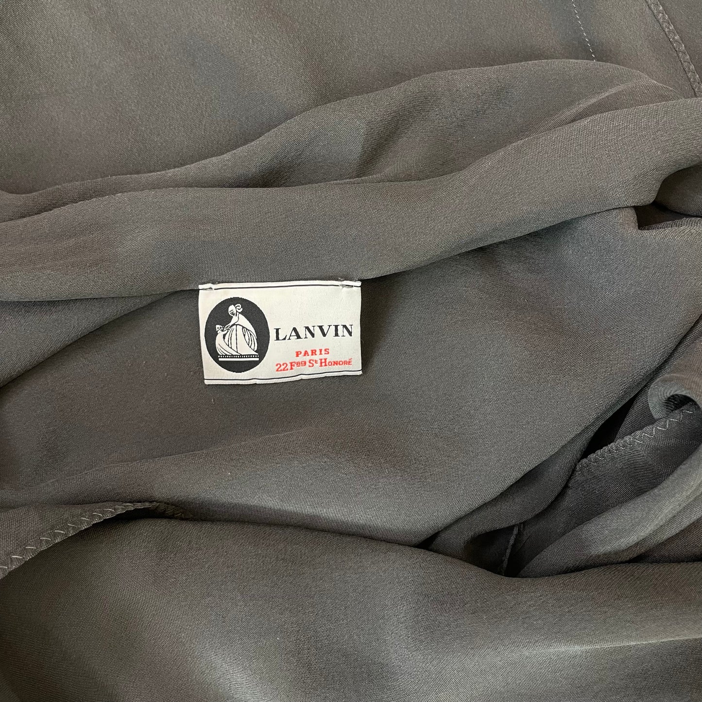 Grey Draped Dress - M