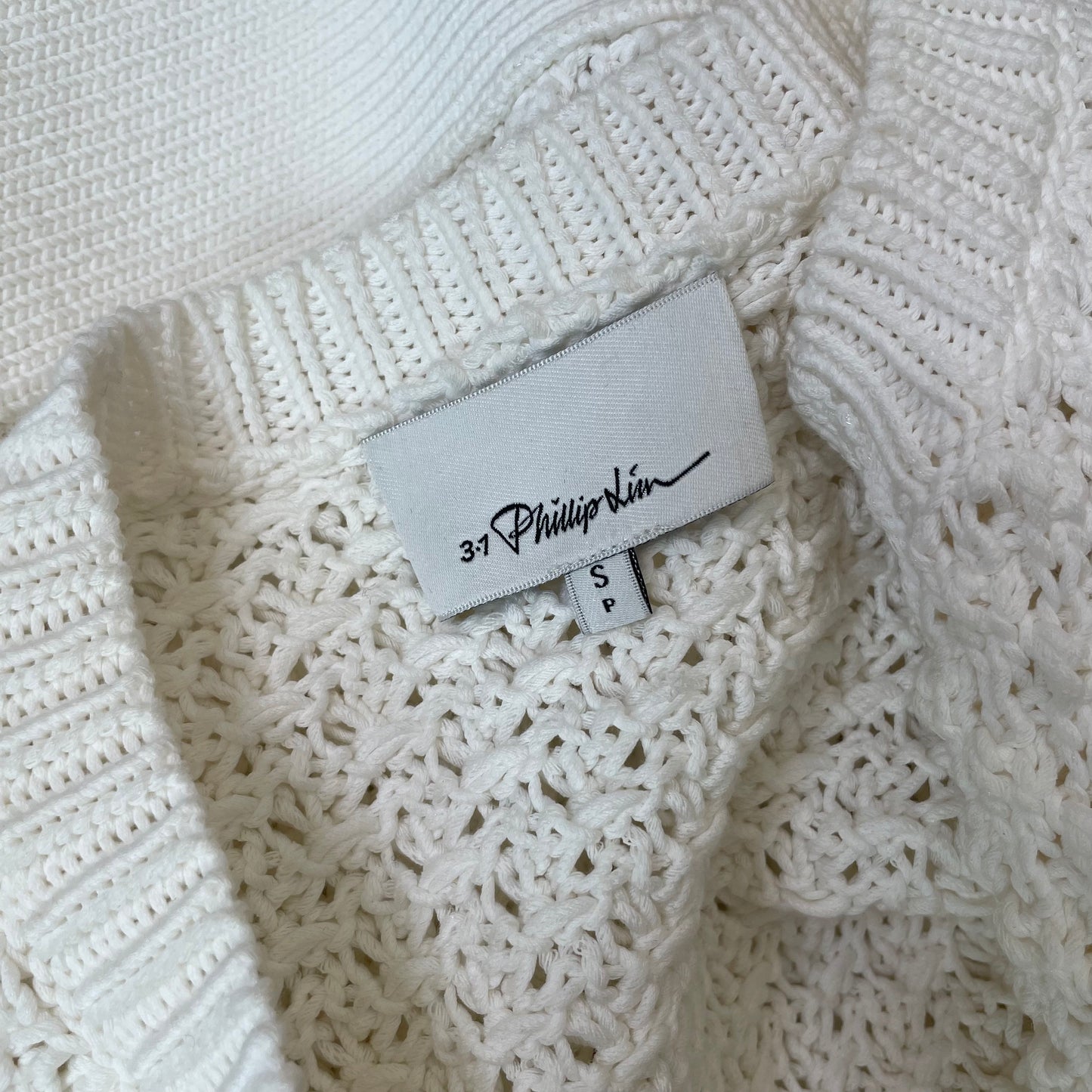 White Zip Cardigan - S