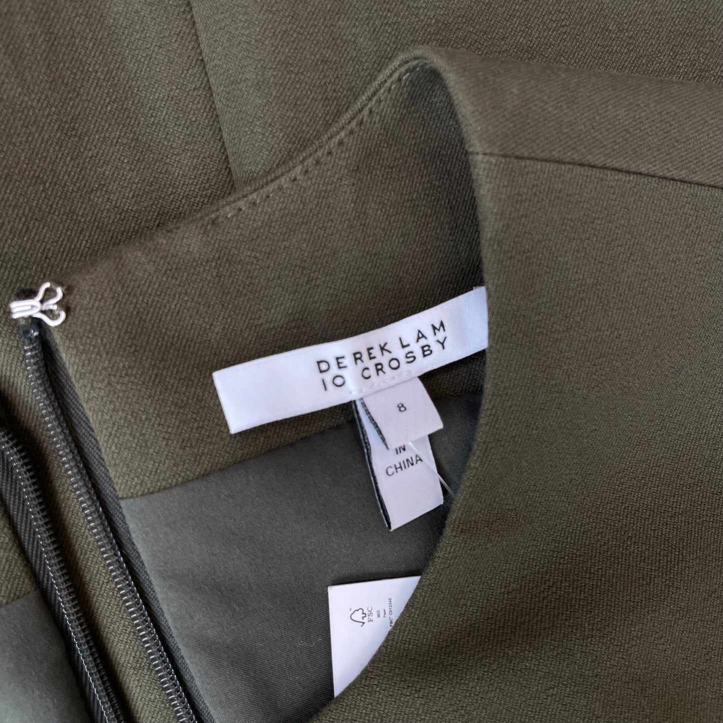 Green Structured Mini Dress - 8