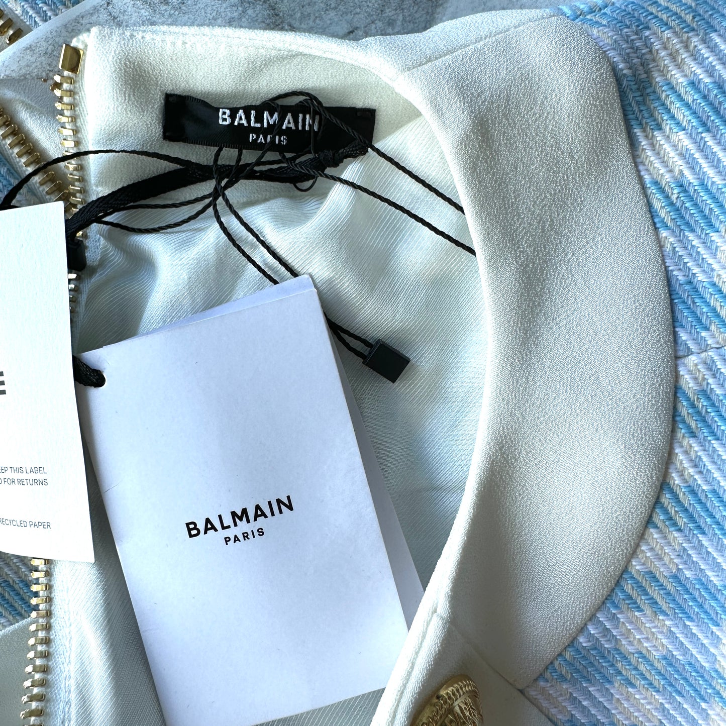 Blue & White Dress - S