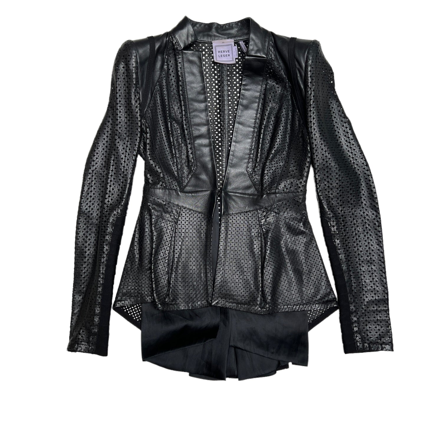 Leather Perforated Jacket - XS