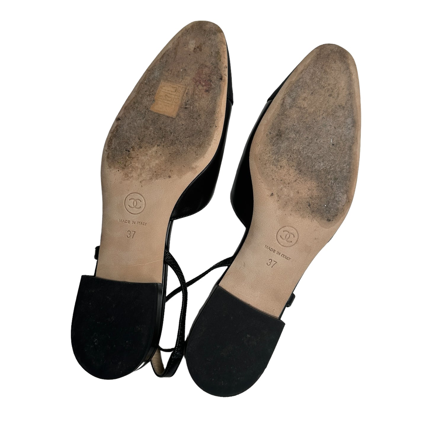 Black Grosgrain Slingbacks - 7