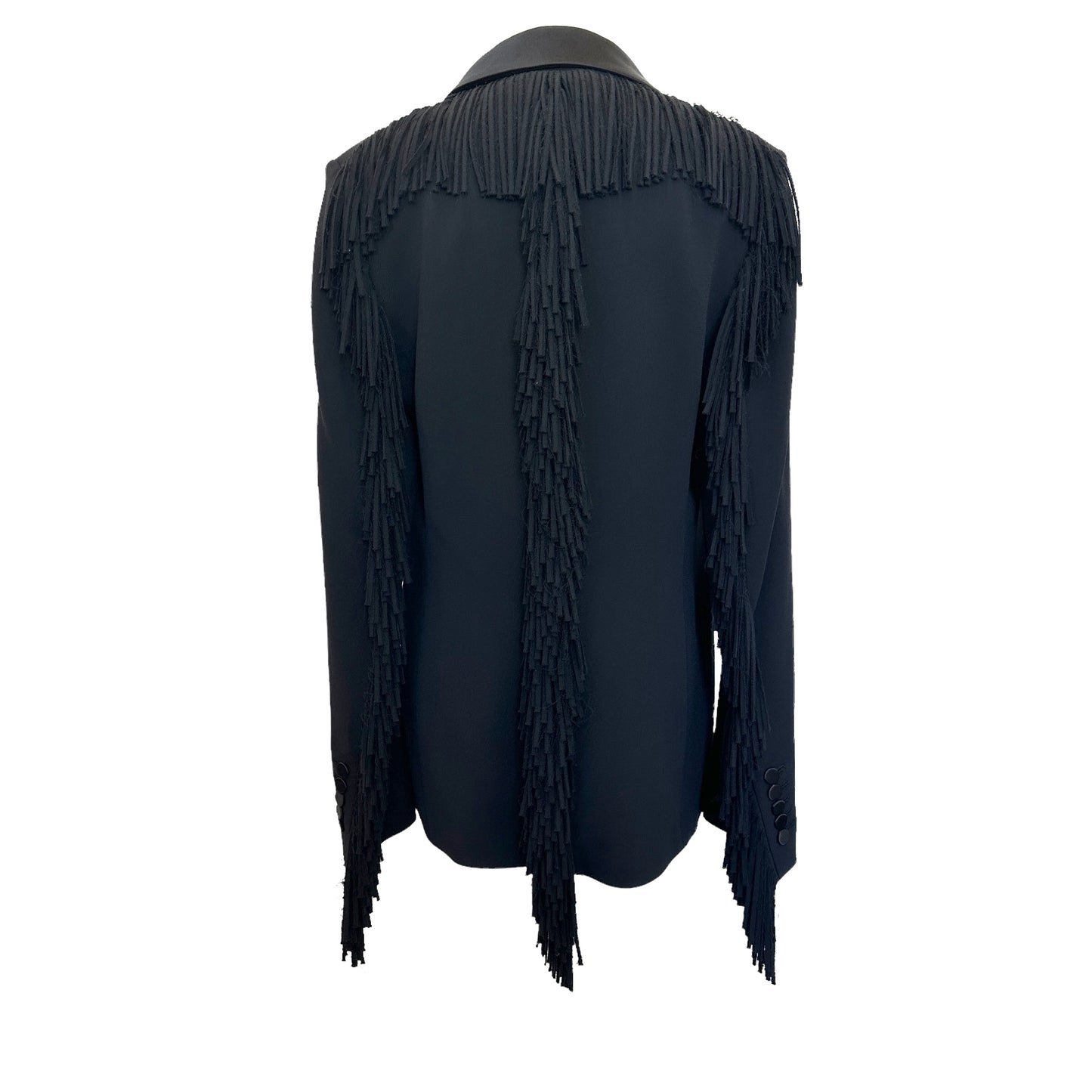 Black Fringed Blazer - S/M