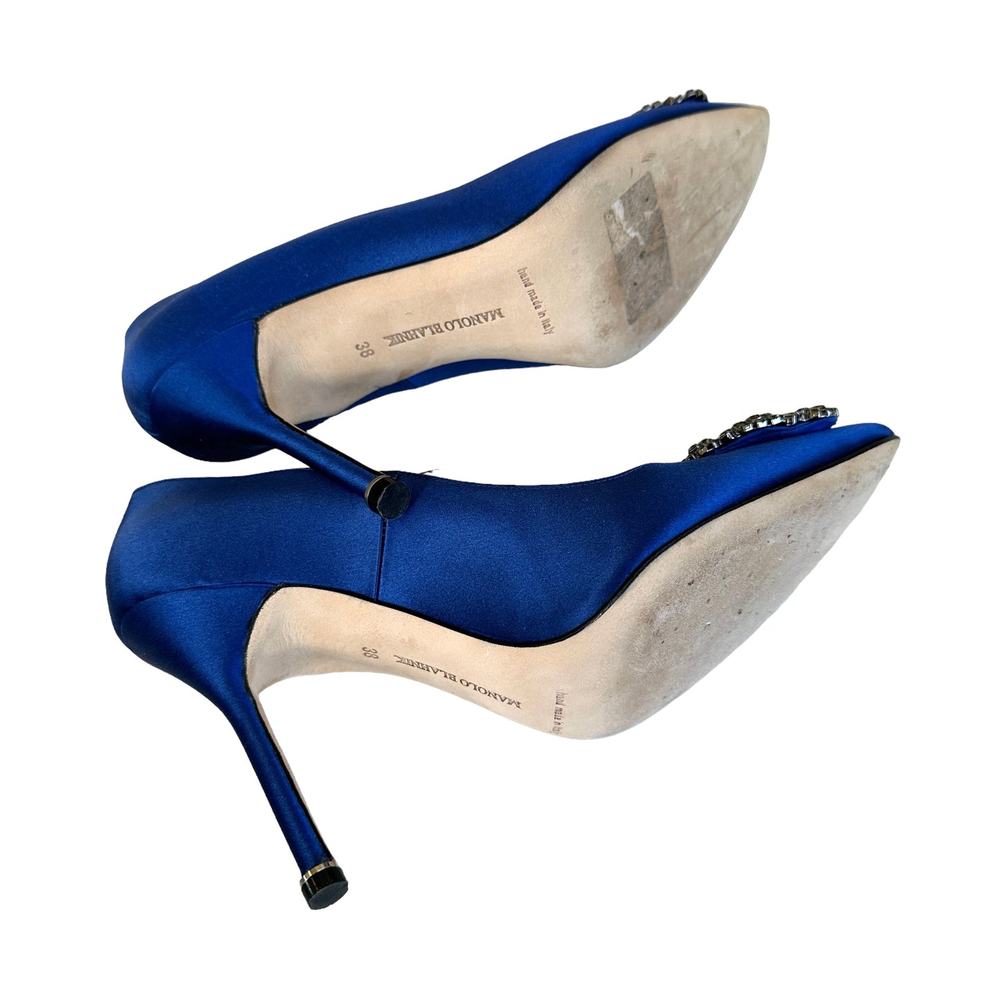 Satin Crystal Embellishments Heels - 8