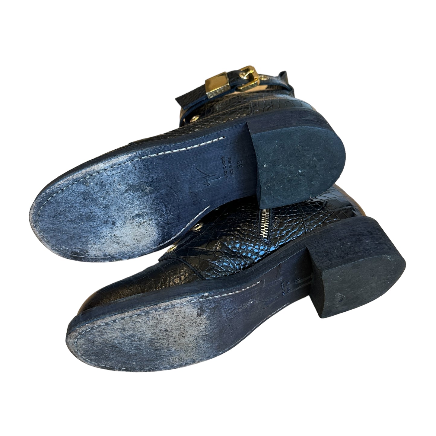 Black Combat Boots - 9