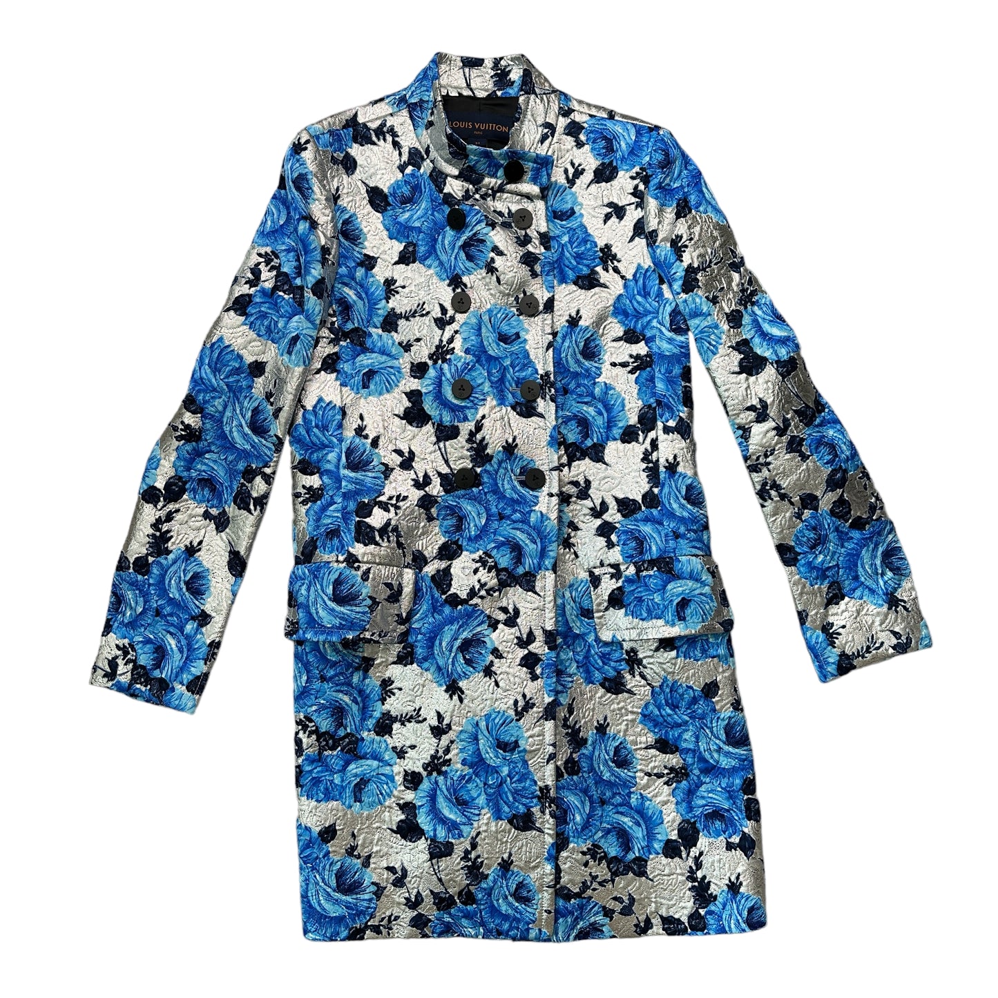 Floral Metallic Coat - XS