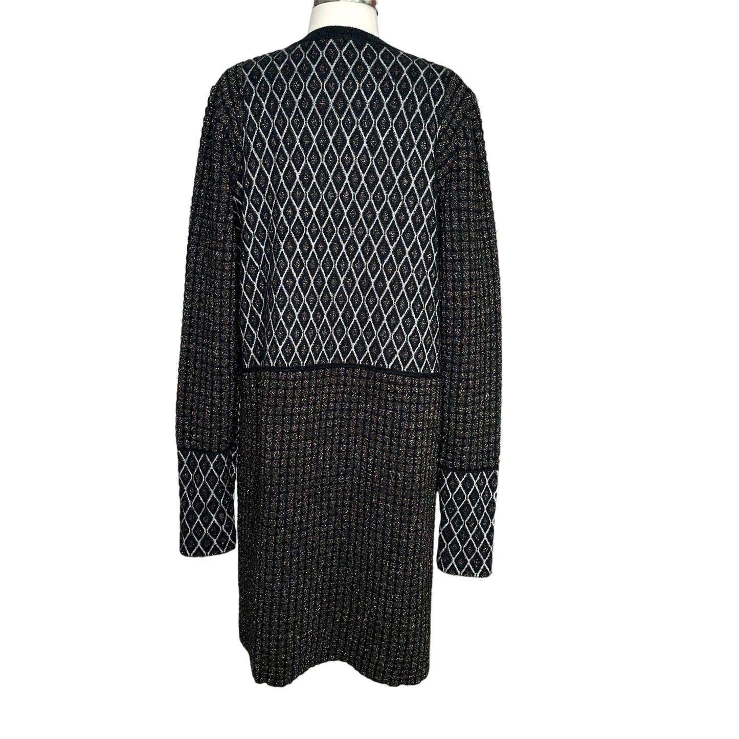 Open Front Sweater - L