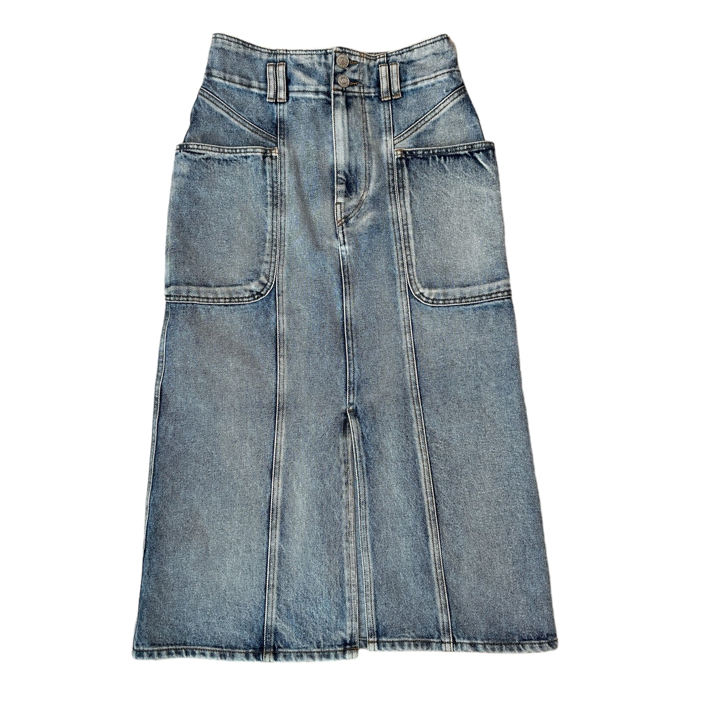 Denim Midi Skirt - S